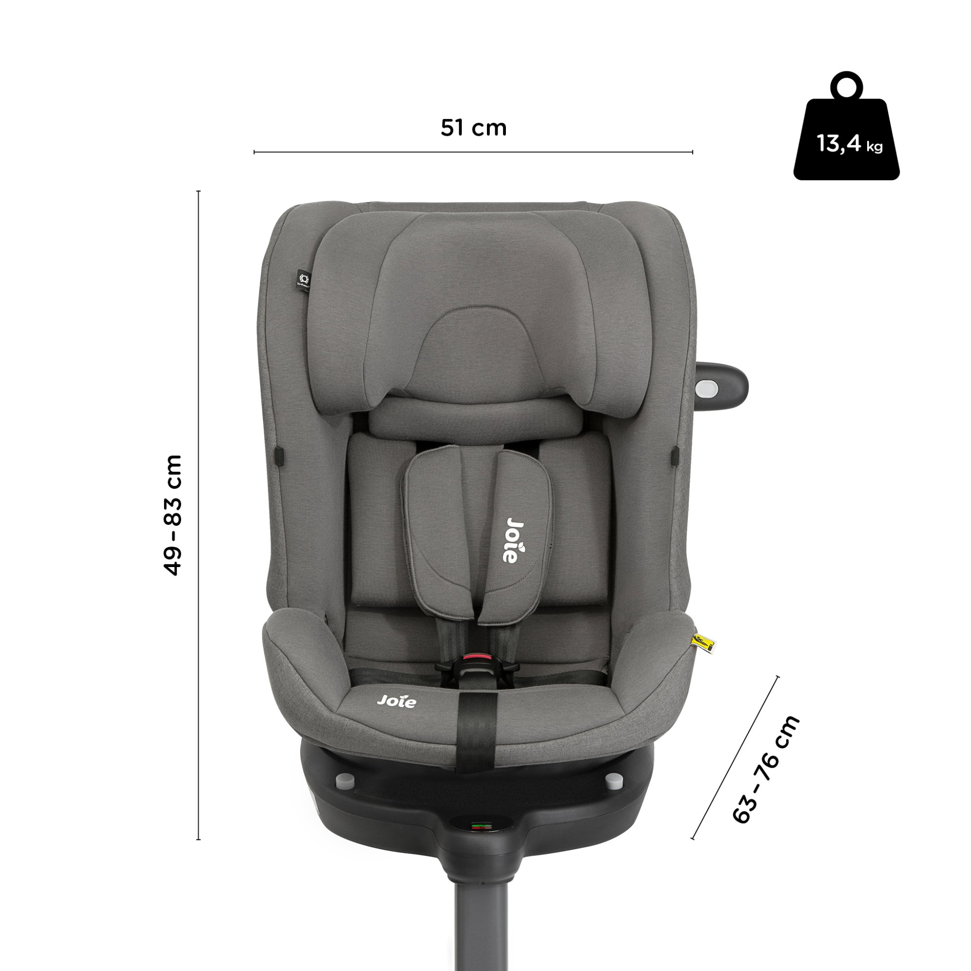 Reboarder 0-18 kg, Gruppe 0+/1, Joie, Grau – Produktansicht