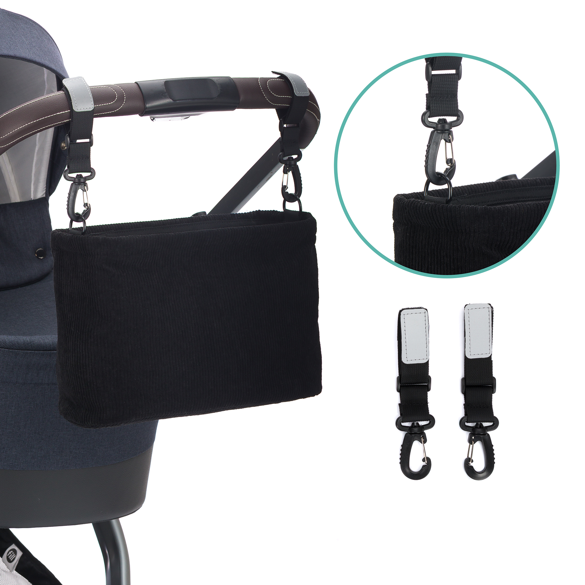 Wickeltaschen, LITTLE ONE, Schwarz – Produktansicht