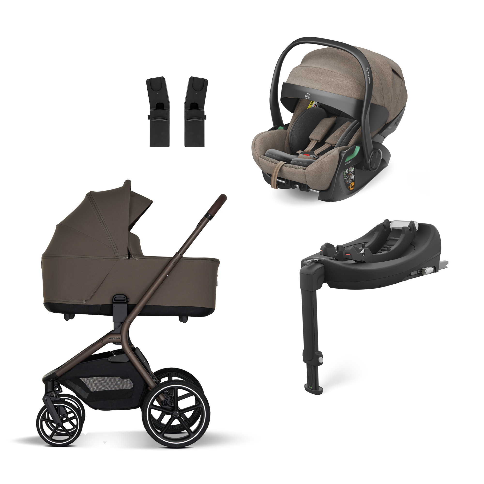 Kinderwagen Komplettsets, My junior, Braun – Produktansicht