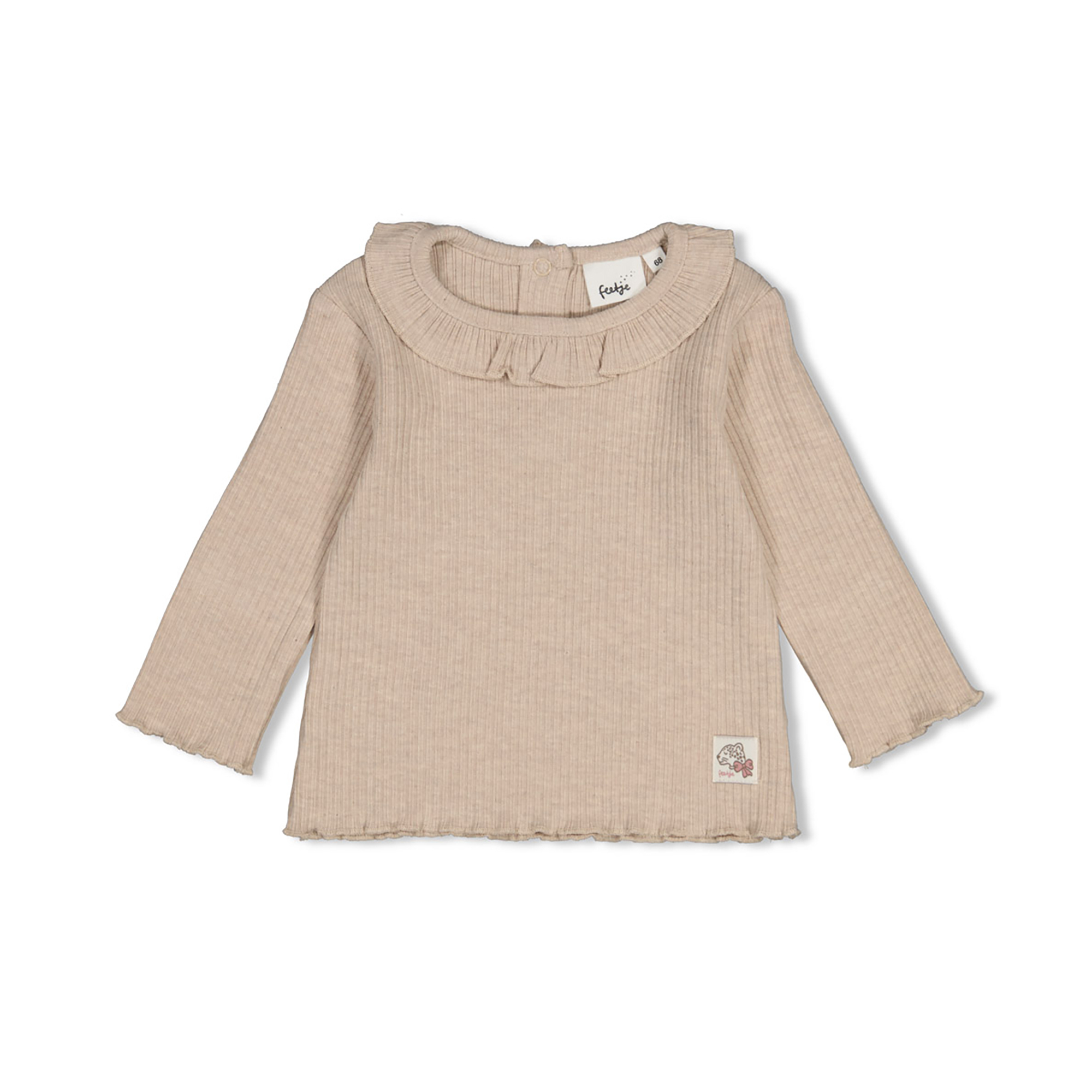 Langarmshirts, FEETJE, Beige – Besonderheit: aus 80% Baumwolle