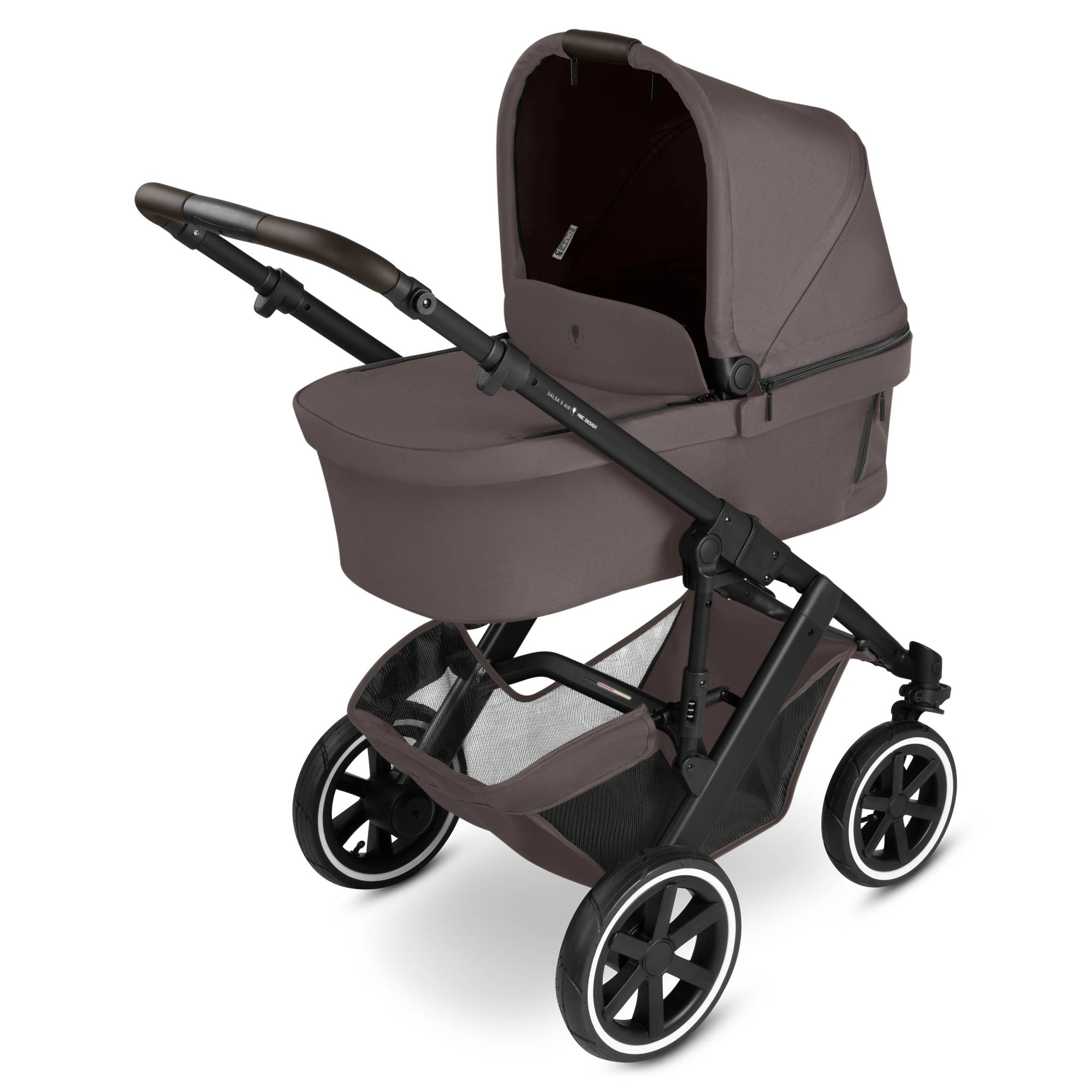 Kinderwagen Komplettsets, ABC DESIGN, Braun – Besonderheit: 3in1 Set bestehend aus Kombikinderwagen, Babyschale und weiterem Zubehör