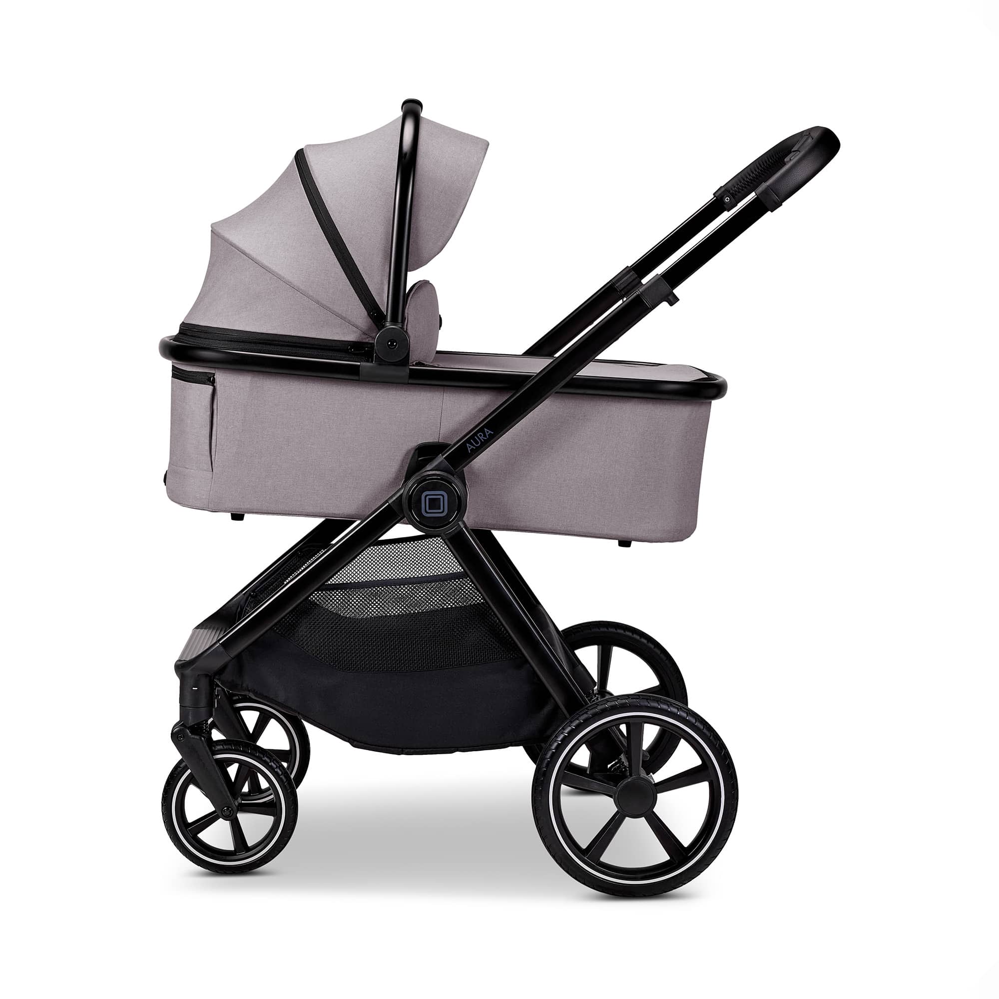 Kombi-Kinderwagen, MOON, Grau – Produktansicht