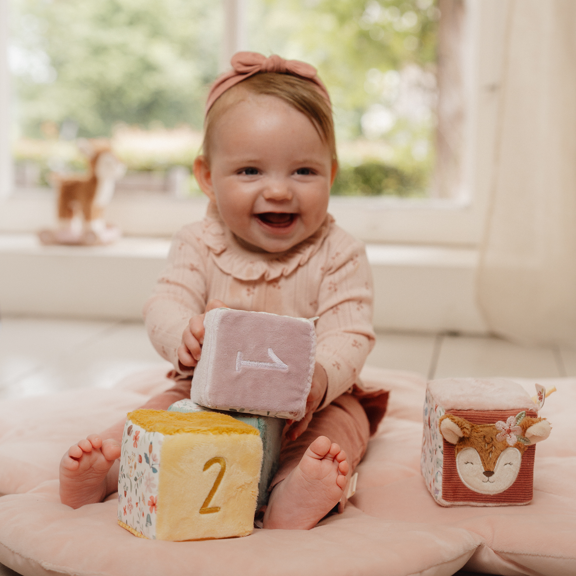 Spielwürfel, LITTLE DUTCH, Mehrfarbig – Besonderheit: aus 4 multisensorischen Blöcken