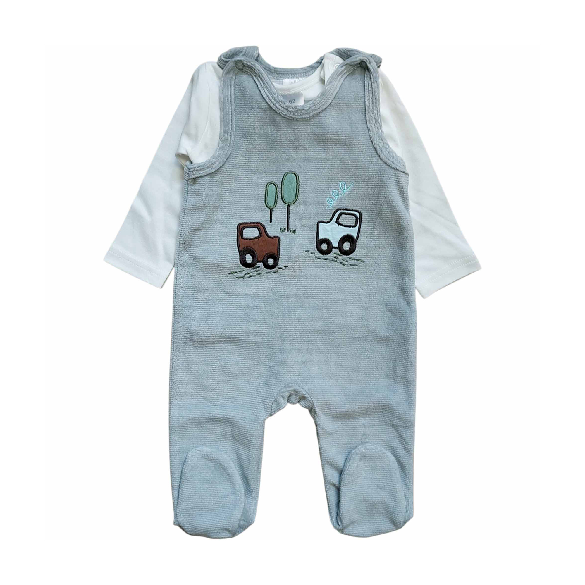 SALE Strampler, LITTLE ONE, Blau – Besonderheit: Set bestehend aus Strampler und Langarmshirt
