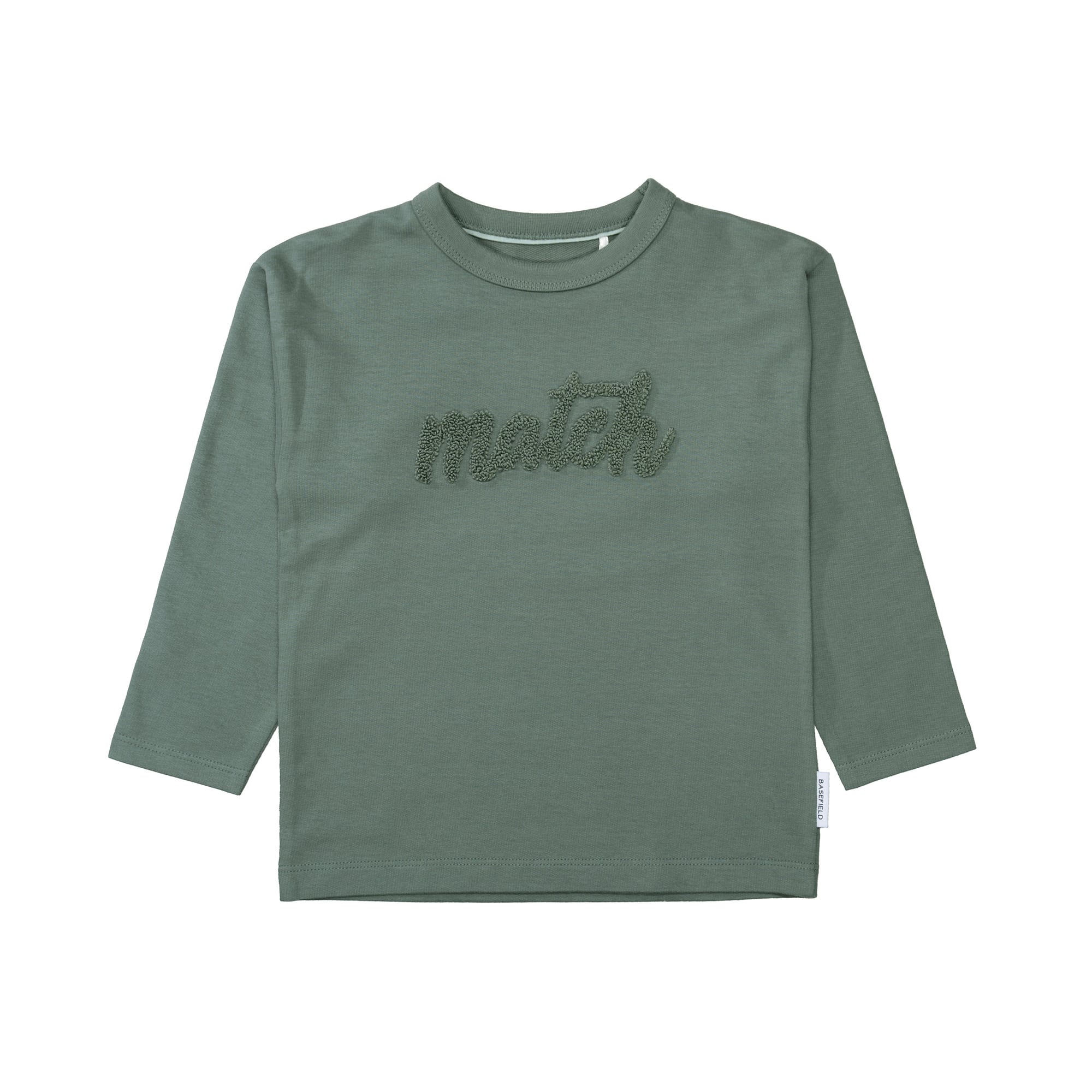 Langarmshirts, BASEFIELD, Grün – Besonderheit: aus 100% Baumwolle
