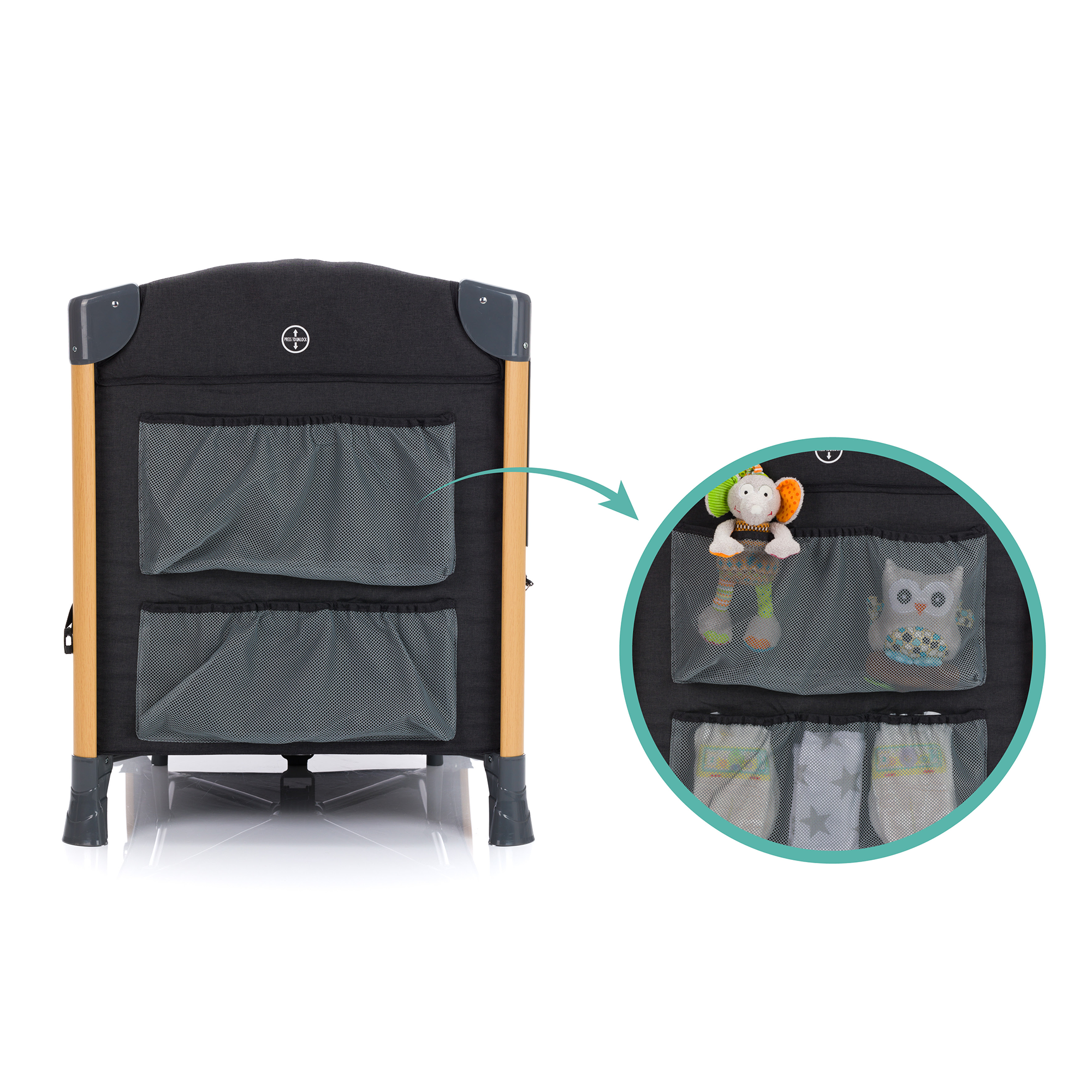 Reisebetten & Zubehör, fillikid, Grau – Produktansicht