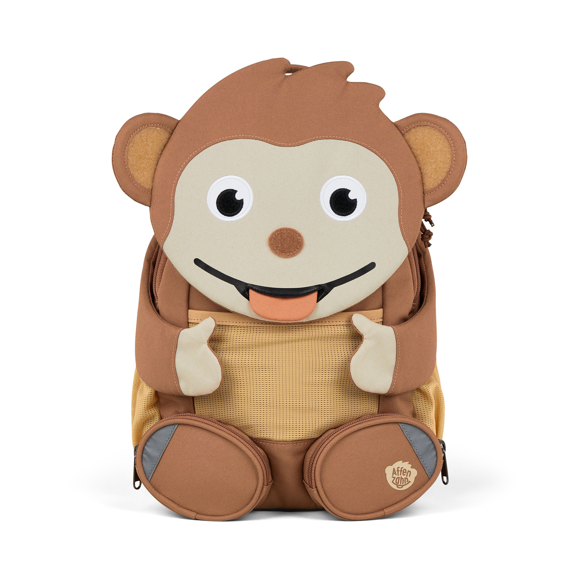 Kinderrucksäcke, Affenzahn, Braun – Besonderheit: höhen- und weitenverstellbarer Brustgurt für eine ideale Anpassung an den Körper