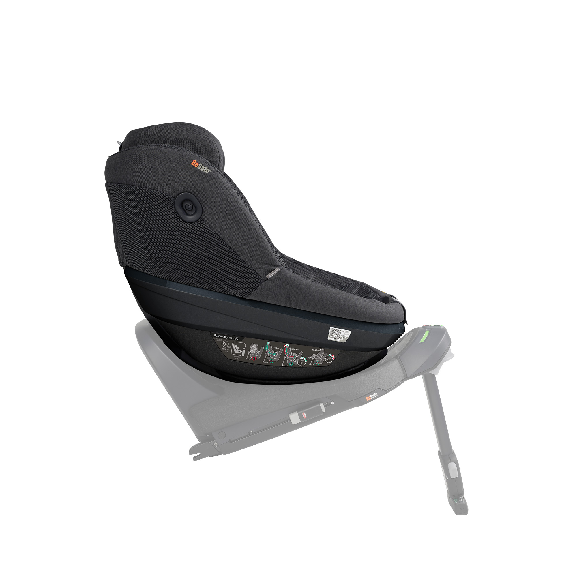Reboarder 0-18 kg, Gruppe 0+/1, BeSafe, Grau – Produktansicht