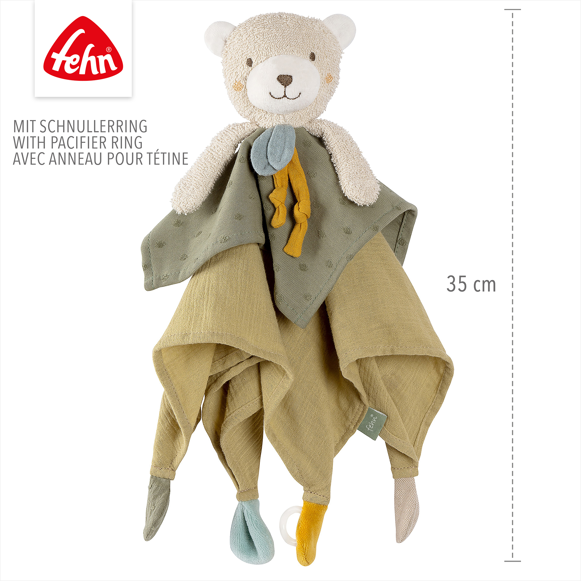 Schmusetücher, fehn, Grün – Produktansicht