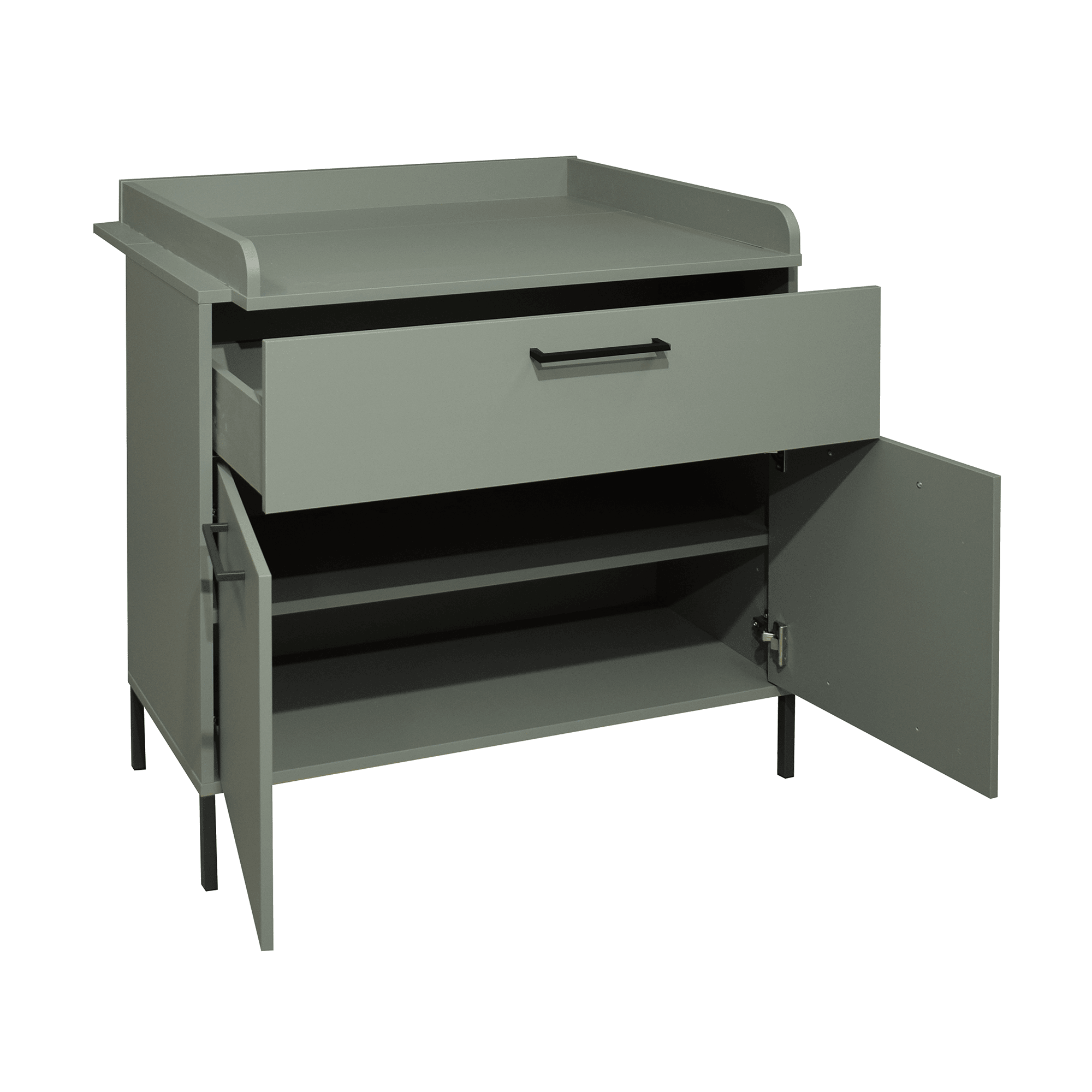 Wickelkommoden schmal, Mäusbacher, Grün – Produktansicht