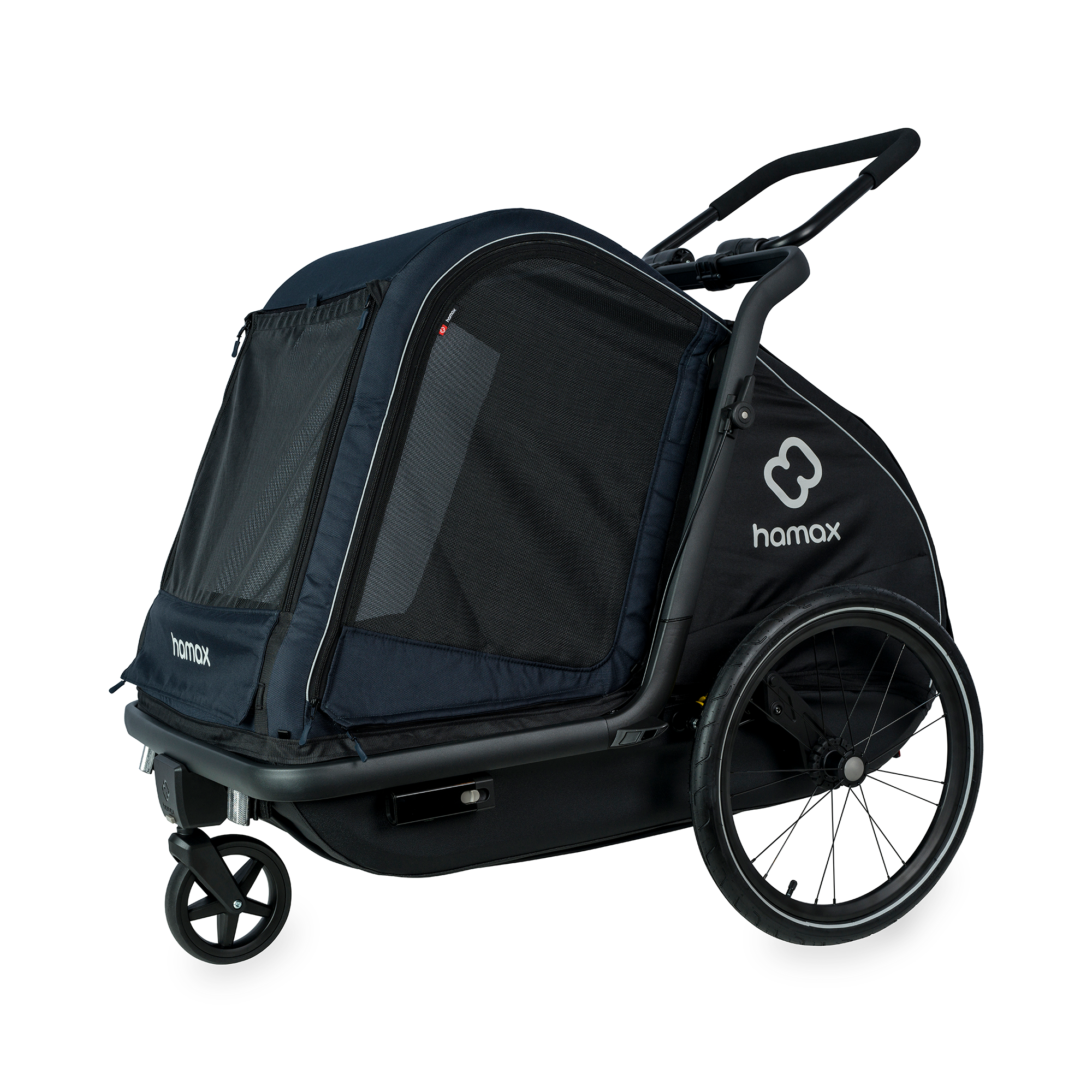 Fahrradanhänger, hamax, Blau – Produktansicht