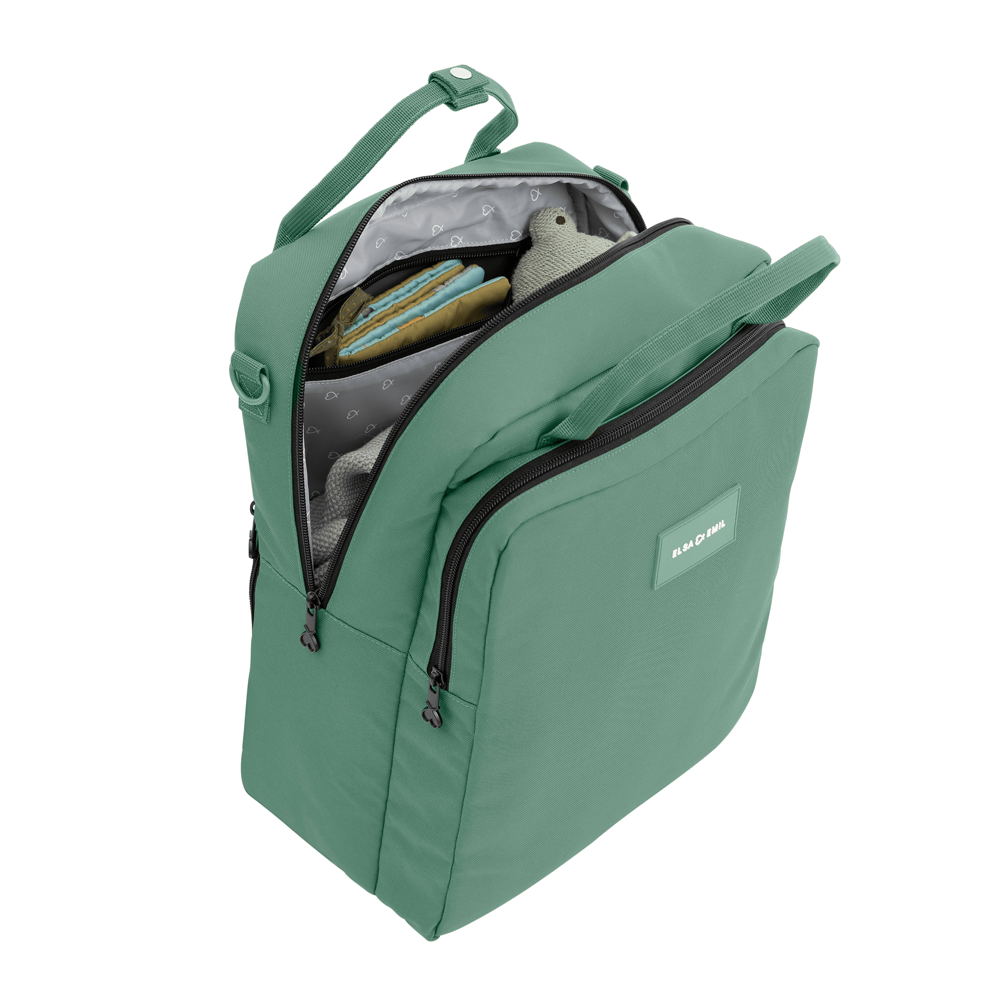 Wickelrucksäcke, ELSA & EMIL, Grün – Produktansicht