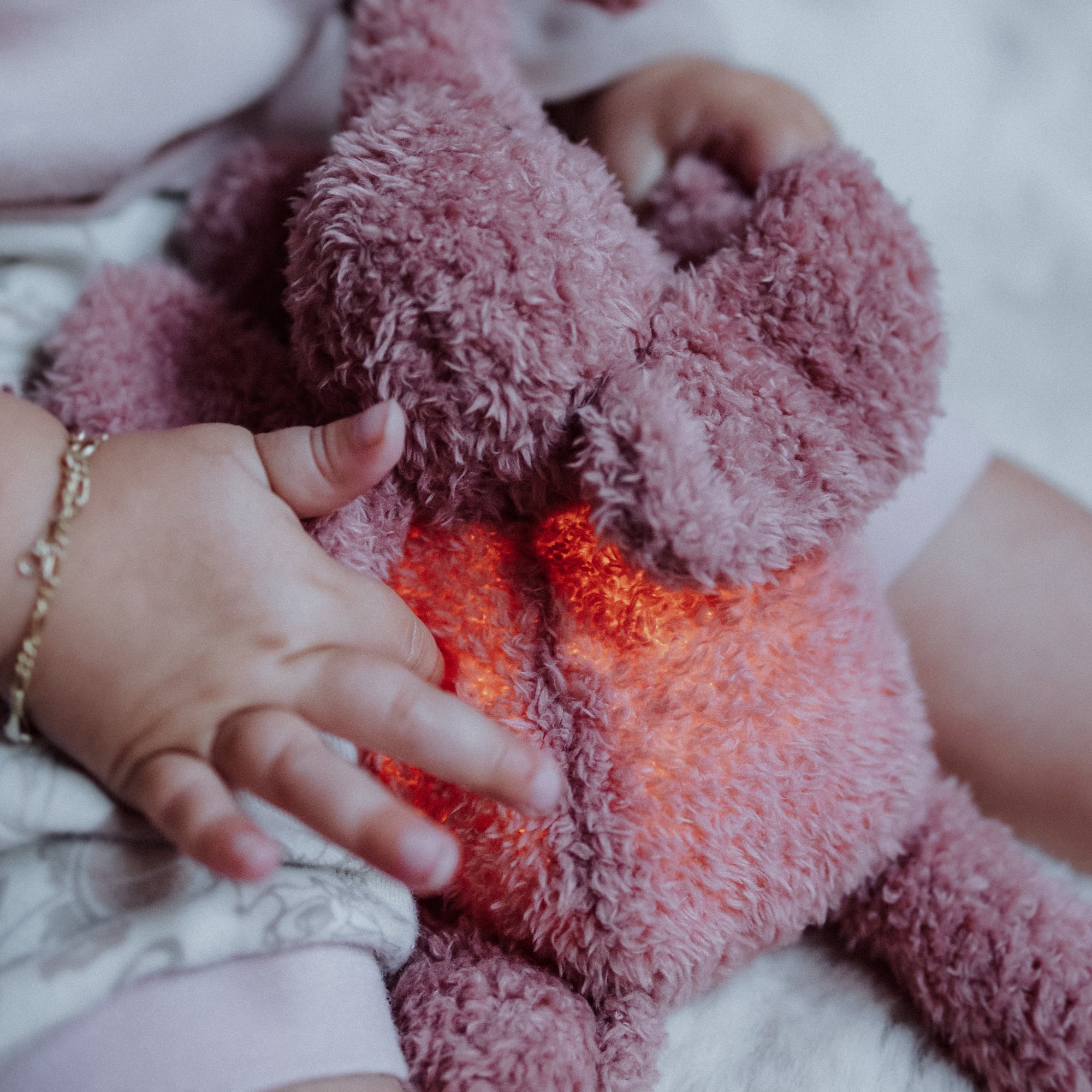 Nachtlichter, Flow Amsterdam, Pink – Besonderheit: niedliches Nachtlicht und Kuscheltier 