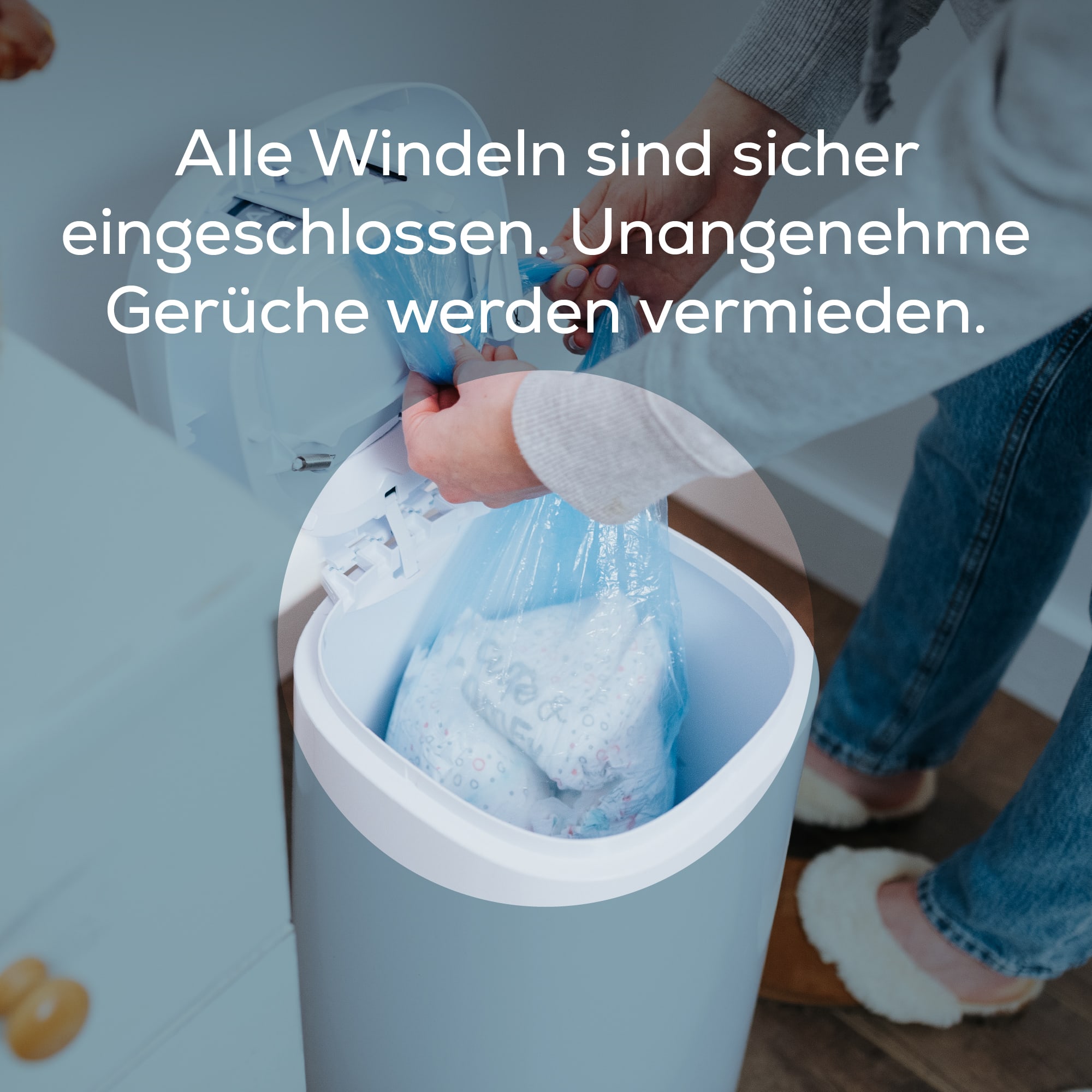 Windeleimer, Angelcare, Grau – Produktansicht