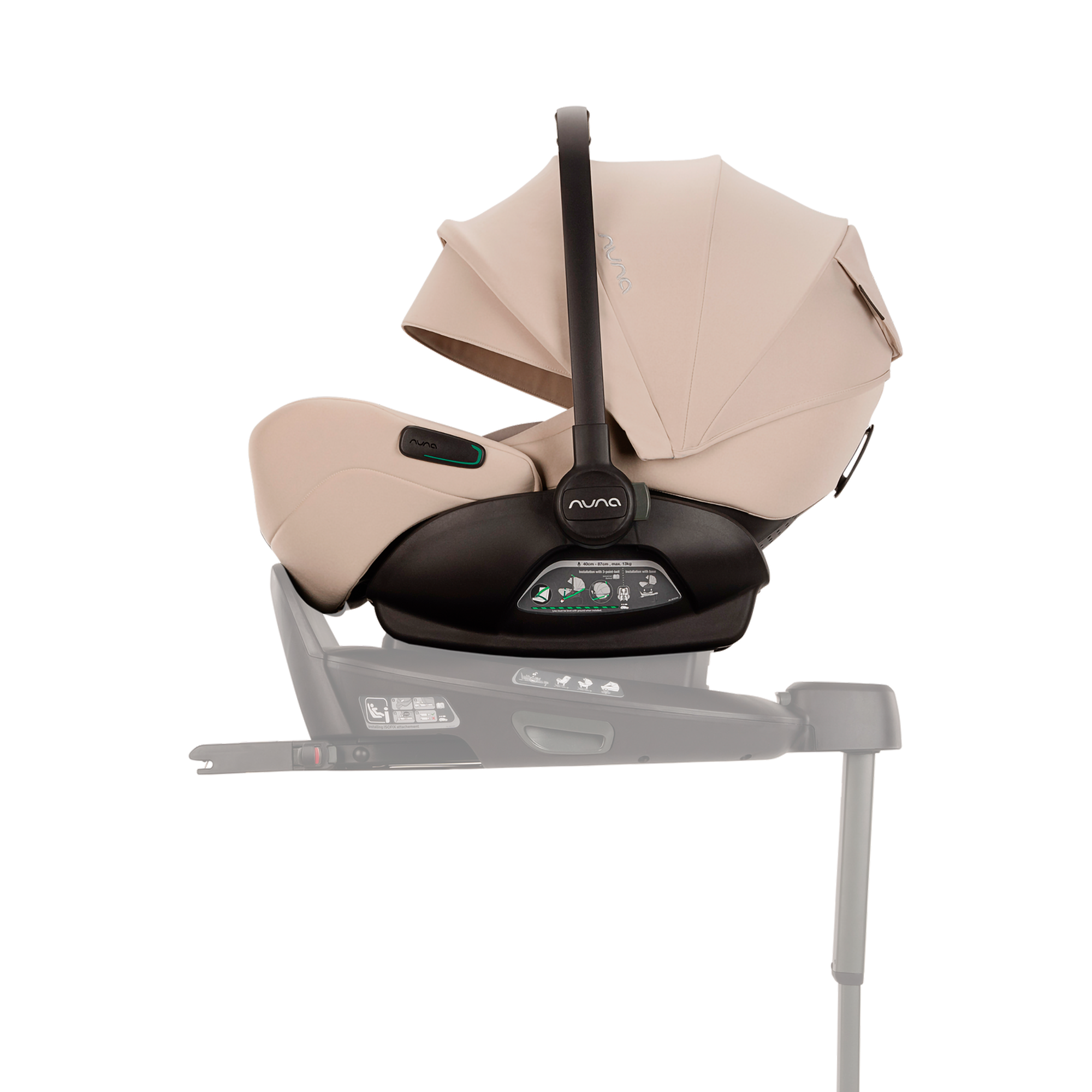 Babyschalen 0-13 kg, Gruppe 0+, nuna, Beige – Produktansicht