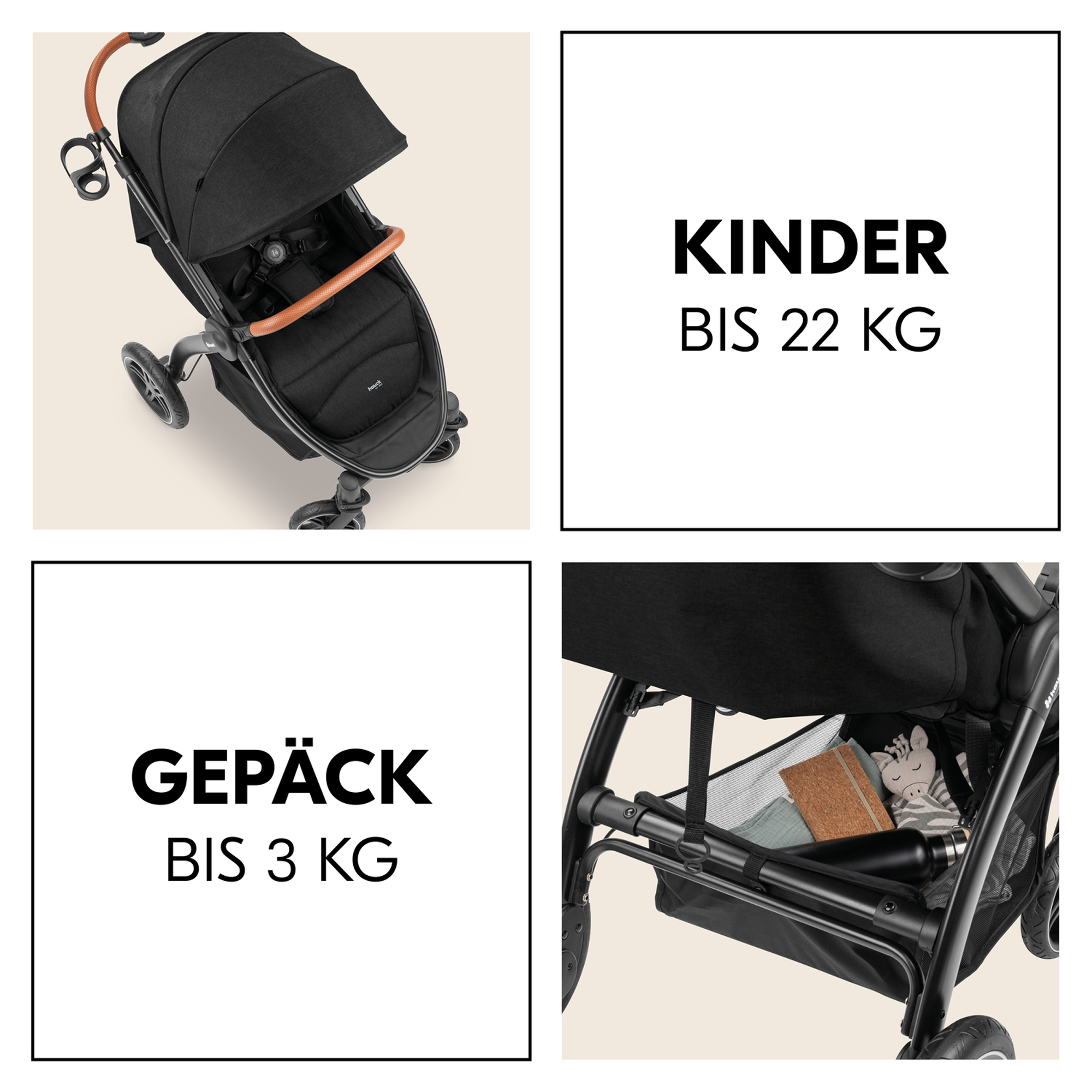 Buggys, hauck, Schwarz – Produktansicht