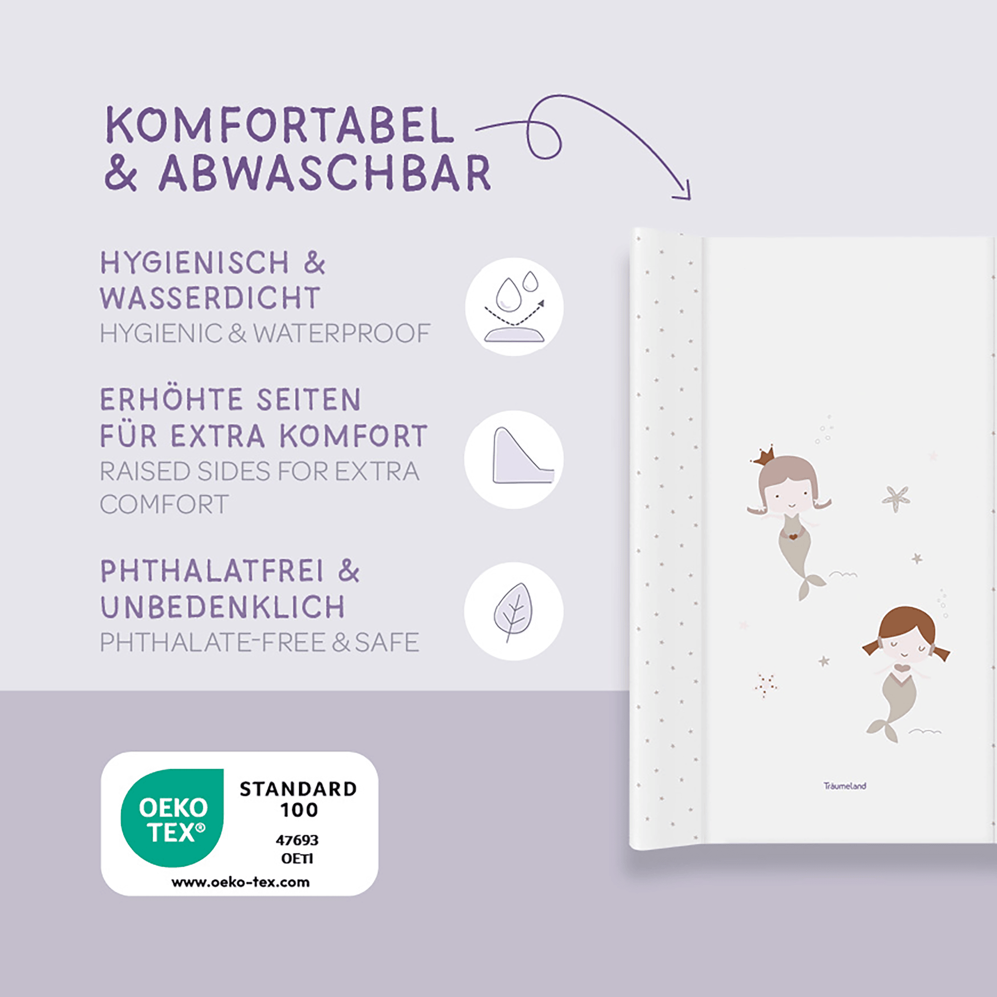 Wickelunterlagen, Träumeland, Weiß – Produktansicht