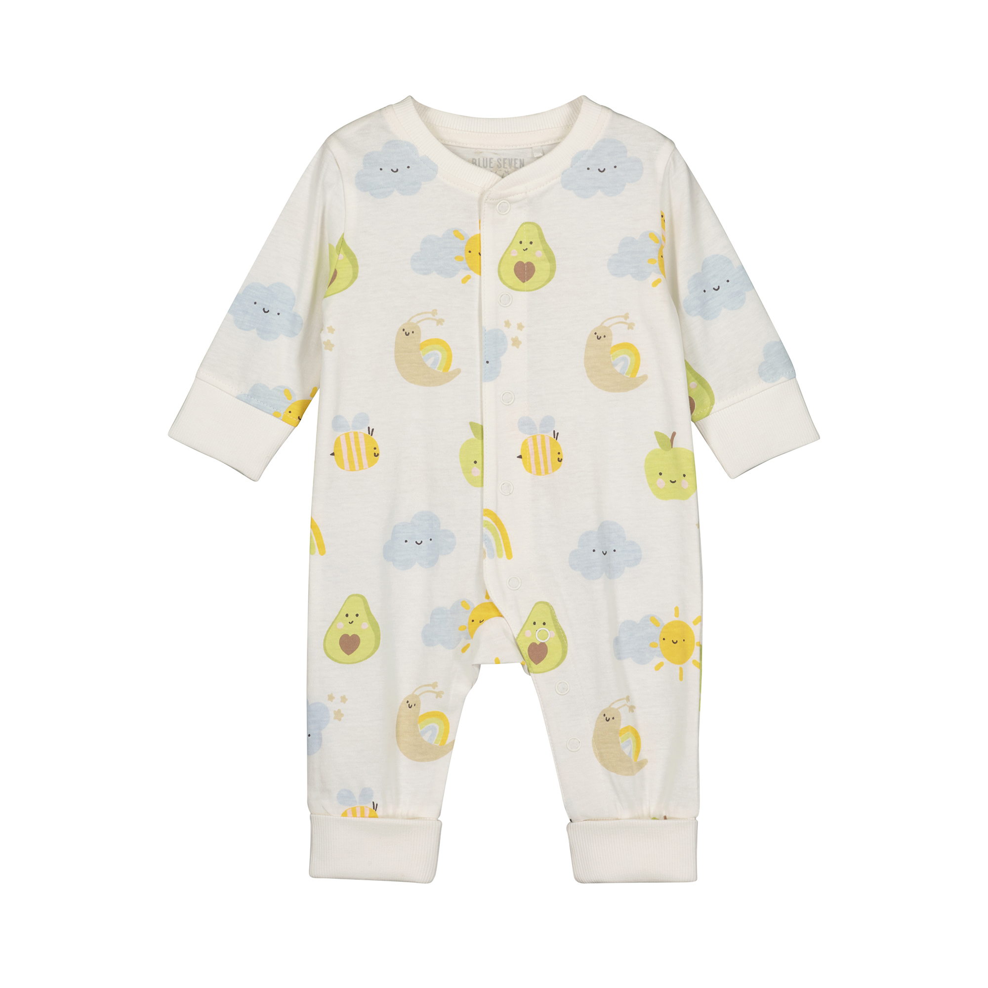 Einteiler, blue seven, Weiß – Besonderheit: aus 100% Baumwolle