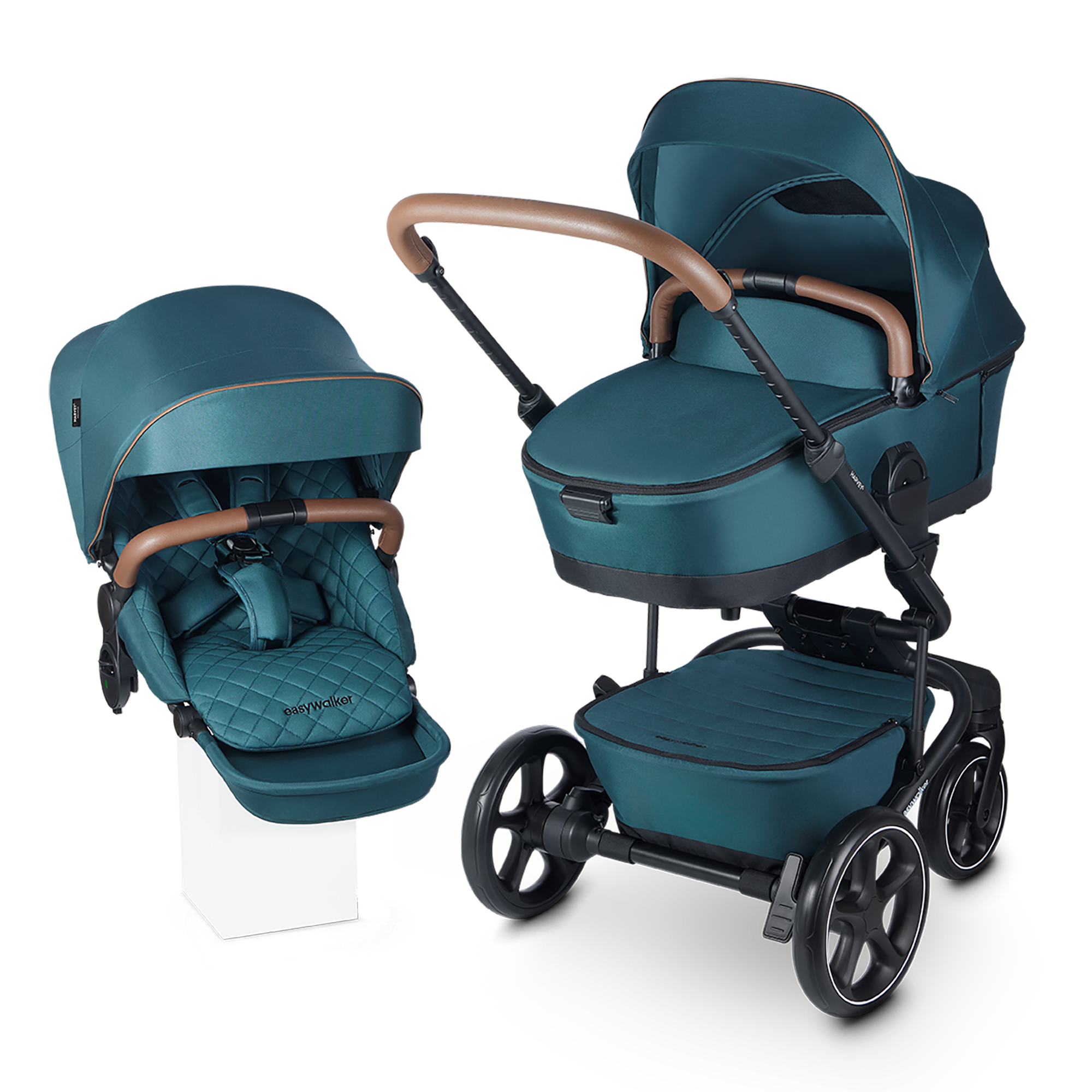 Kombi-Kinderwagen, easywalker, Grün – Produktansicht