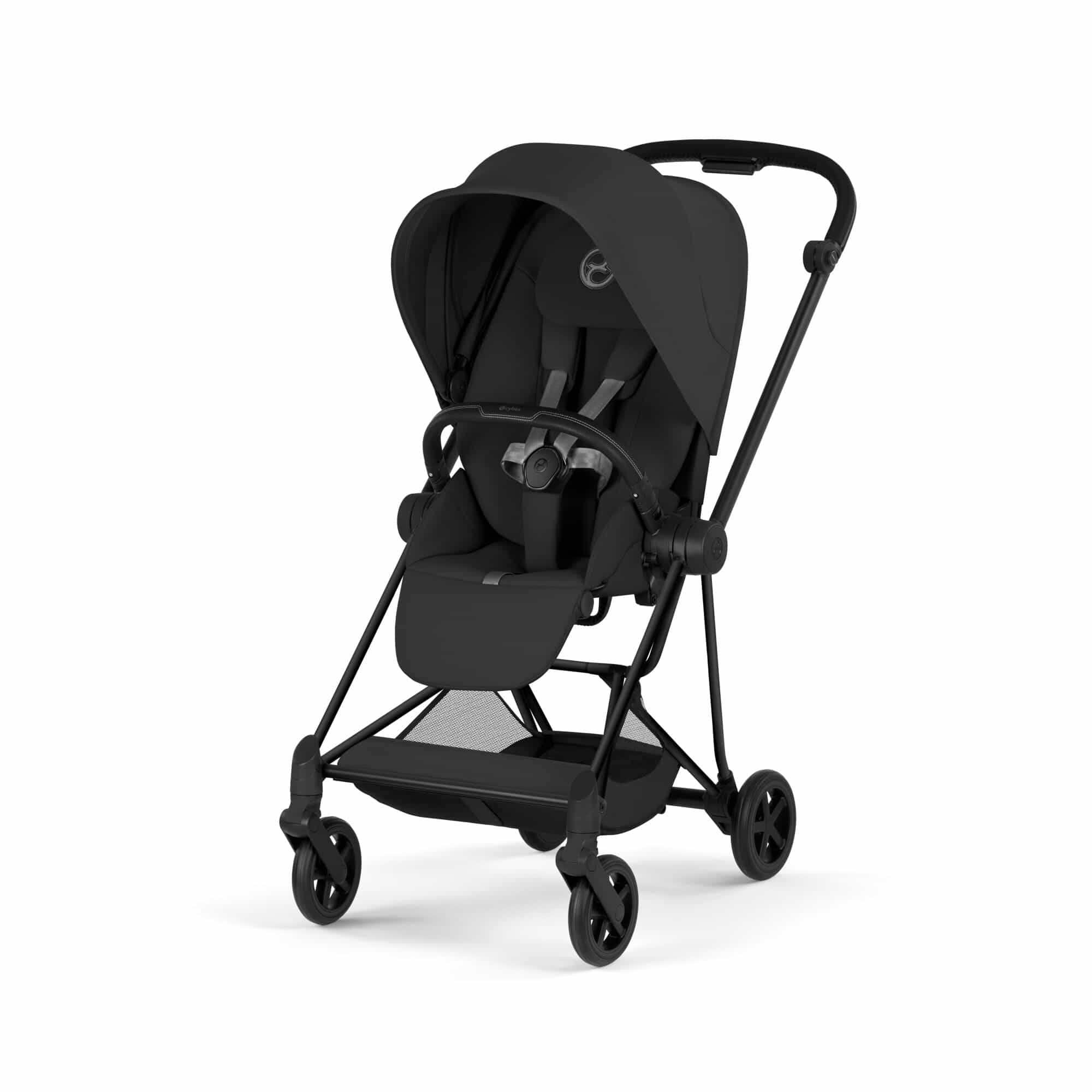 Kombi-Kinderwagen, cybex PLATINUM, Schwarz – Besonderheit: mit Babywanne auf dem Rahmen faltbar
