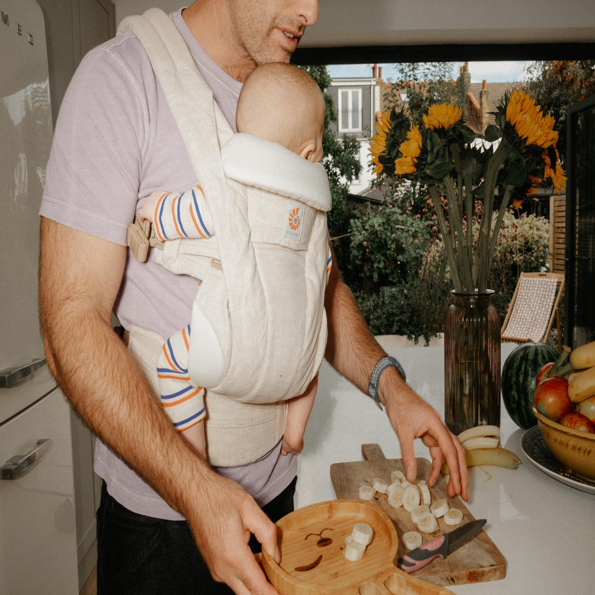 Fullbuckle Tragen, ERGObaby, Beige – Besonderheit: 4 verschiedene Trageweisen