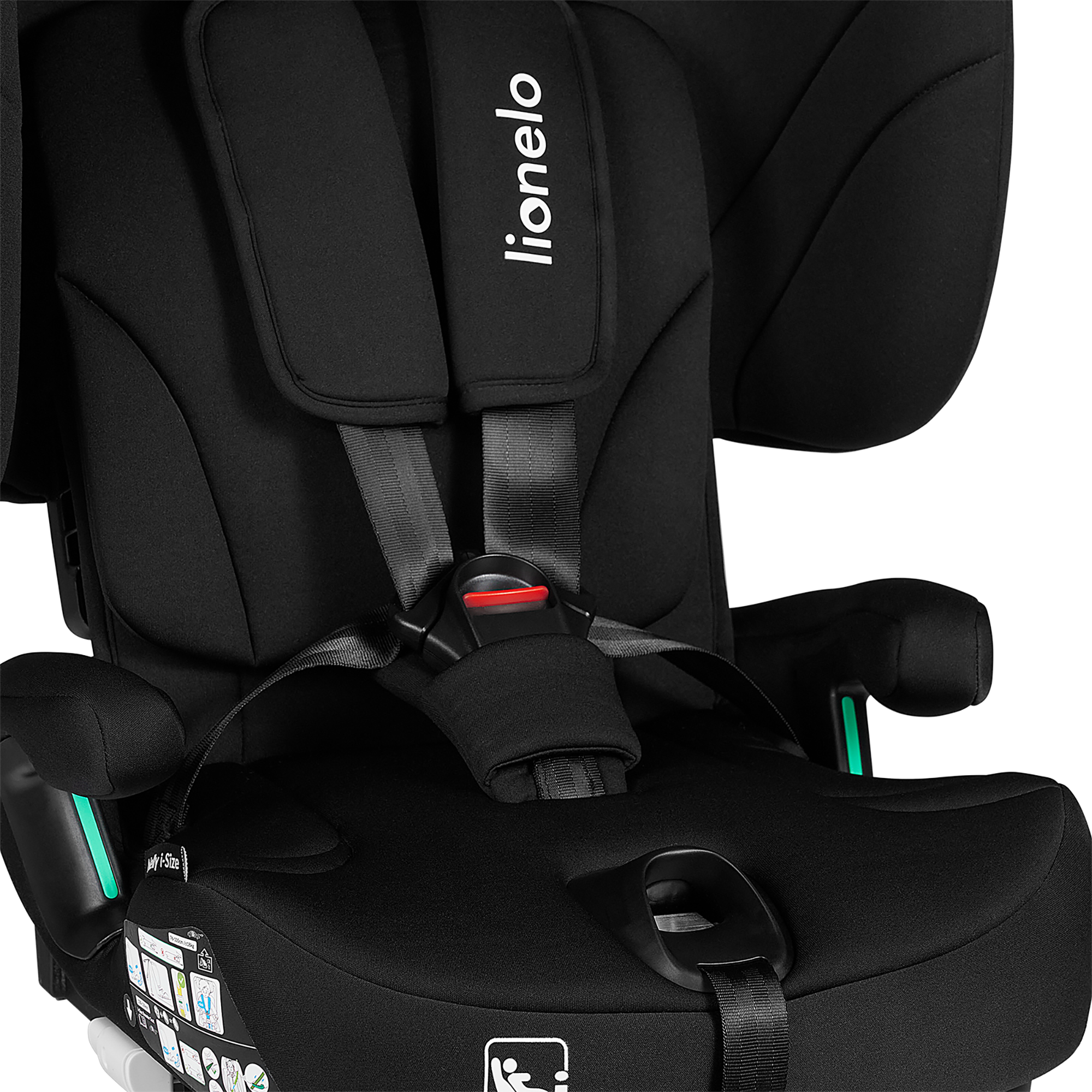 Kindersitze 9-36 kg, Gruppe 1/2/3, lionelo, Schwarz – Produktansicht