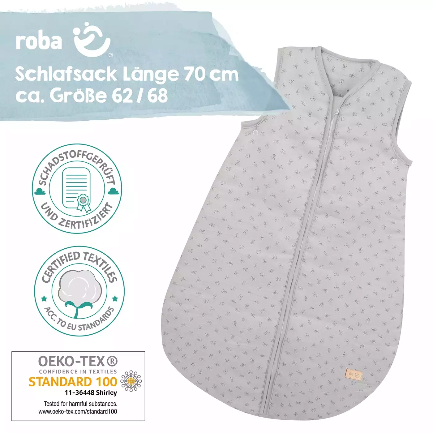 Ganzjahresschlafsäcke, roba, Grau – Produktansicht