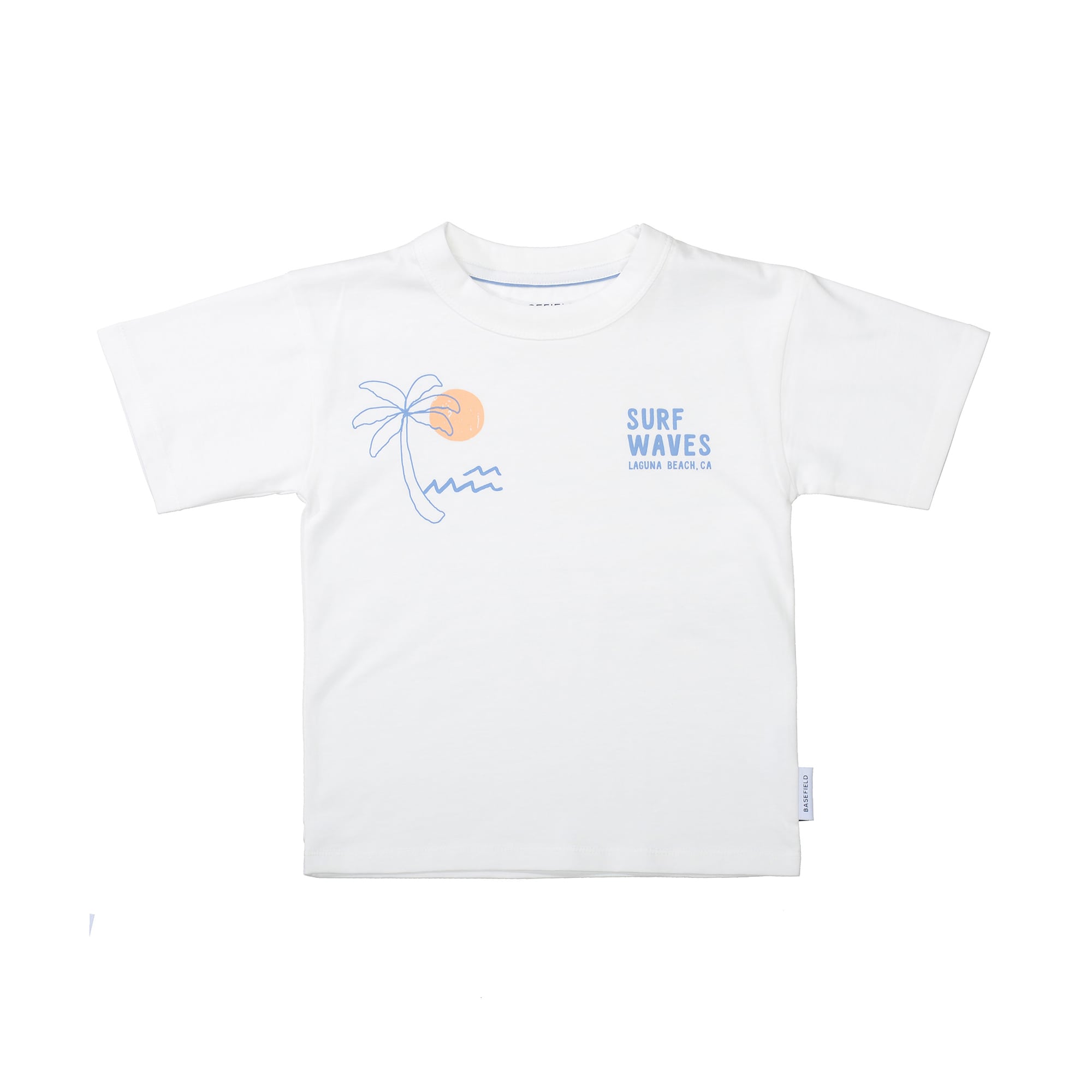 Kurzarmshirts, BASEFIELD, Weiß – Besonderheit: aus 100% Baumwolle
