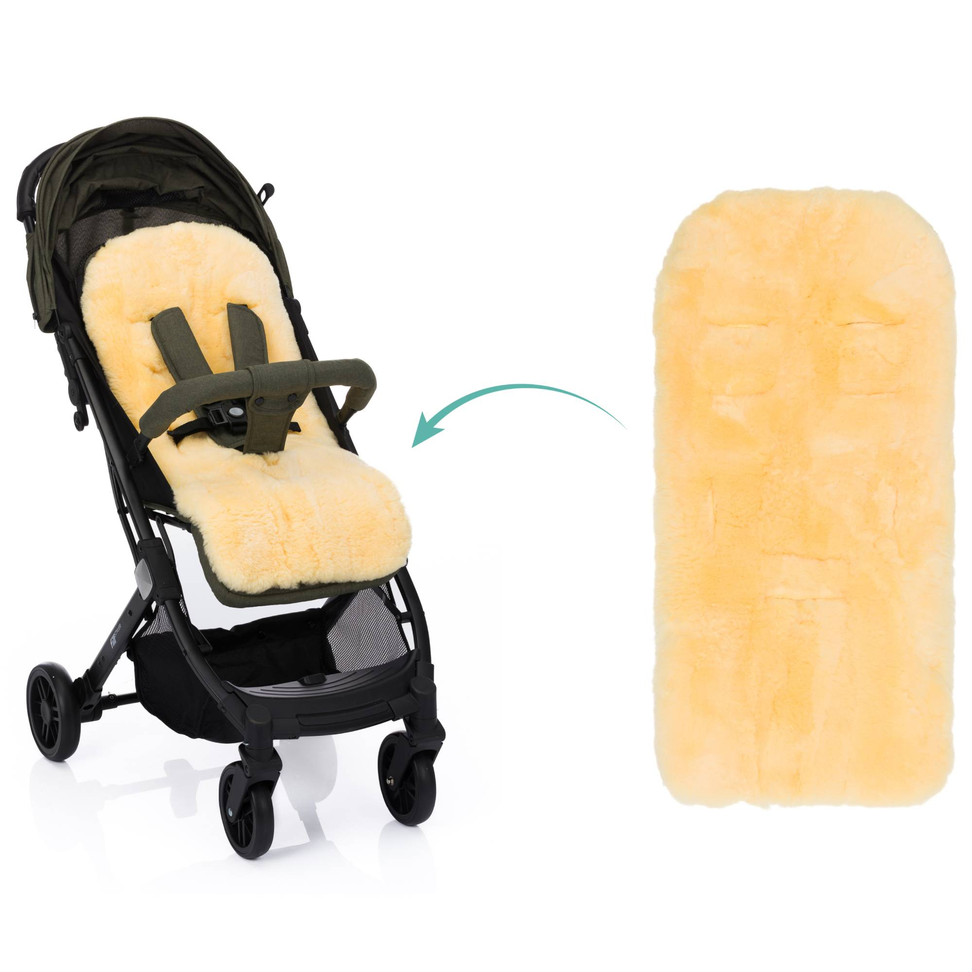 Fußsäcke, LITTLE ONE, Grün – Produktansicht