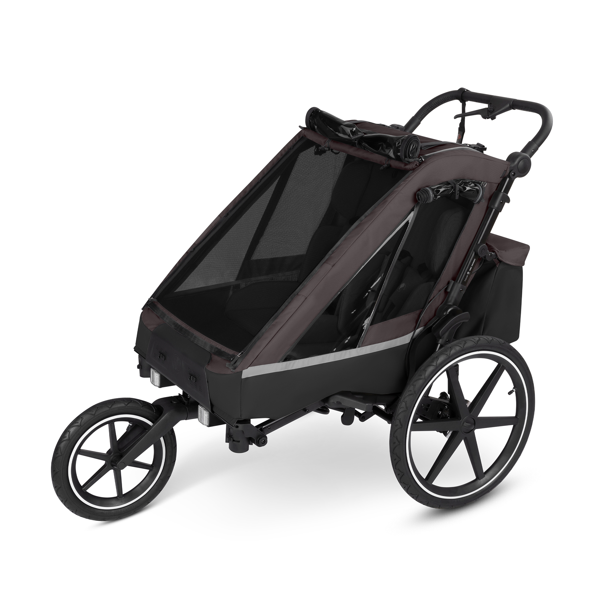 Fahrradanhänger, ABC DESIGN, Grau – Produktansicht