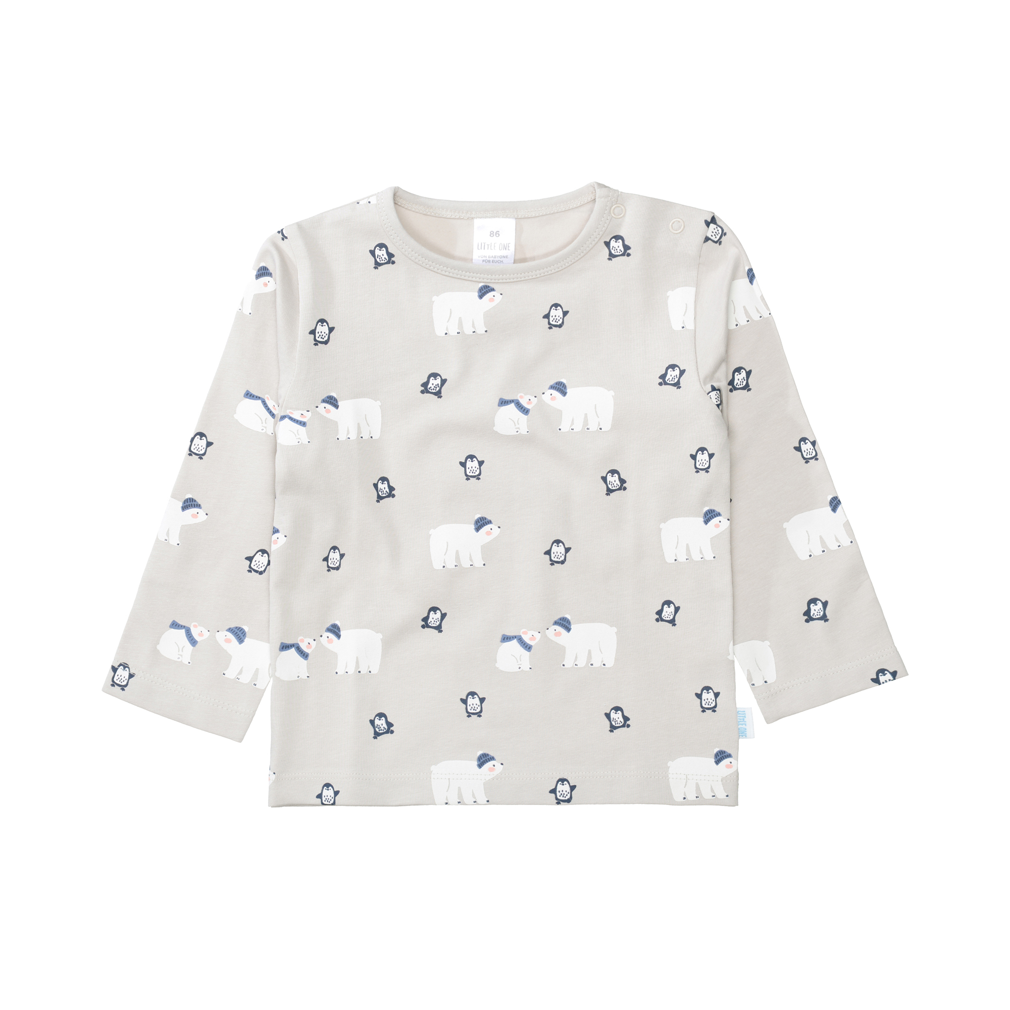 Langarmshirts, LITTLE ONE, Beige – Besonderheit: aus 95% Baumwolle