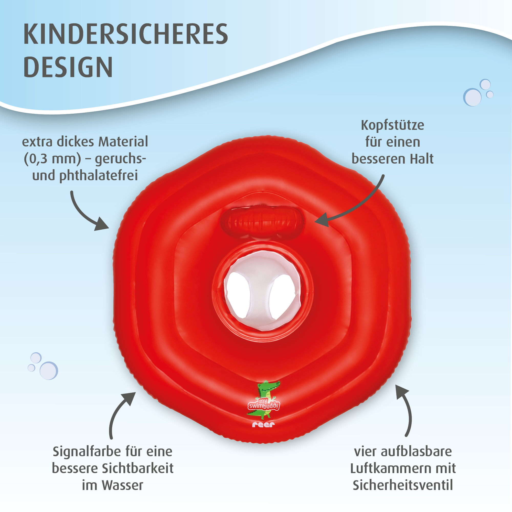 Schwimmflügel & Schwimmhilfen, reer, Rot – Produktansicht