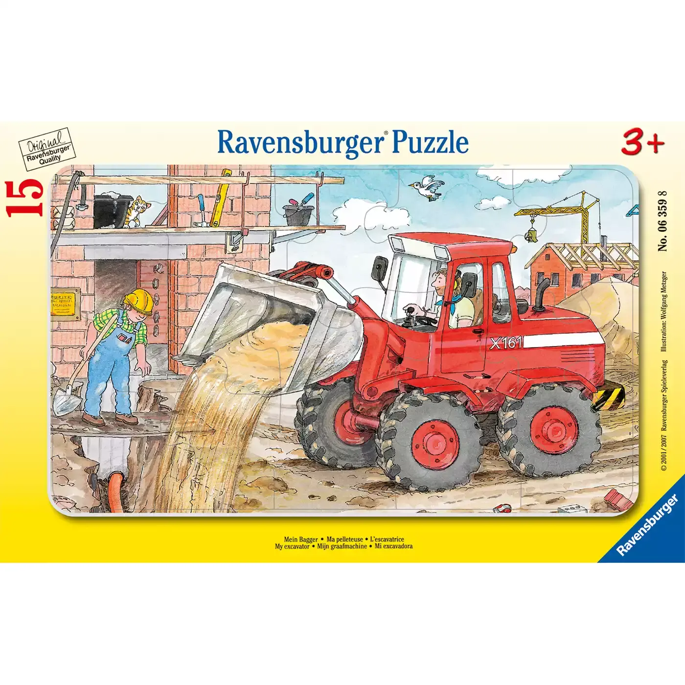 Kinderpuzzle Mein Bagger Ravensburger 2000511219500 1