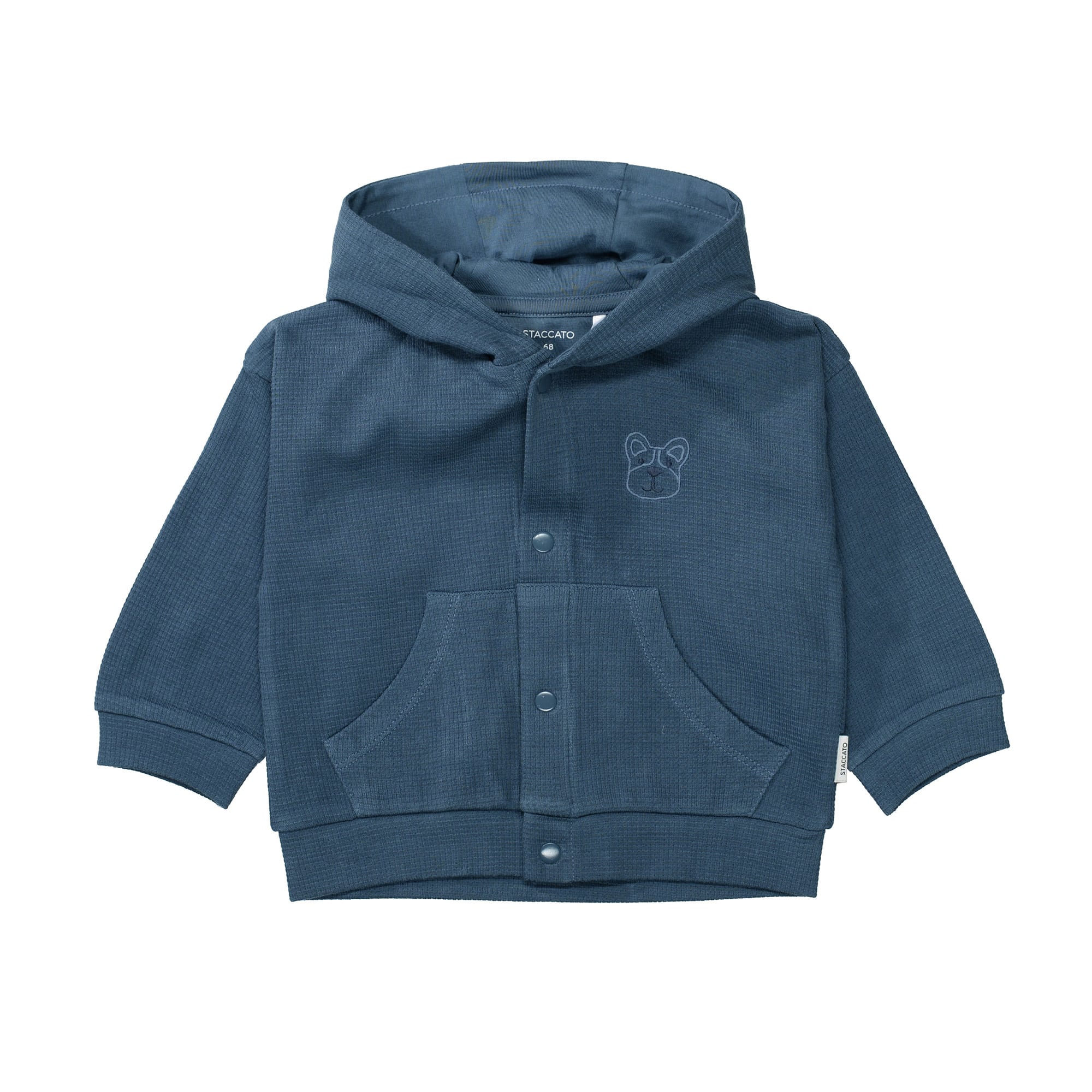 Sweat-, Fleece- & Strickjacken, STACCATO, Blau – Besonderheit: aus 100% Baumwolle