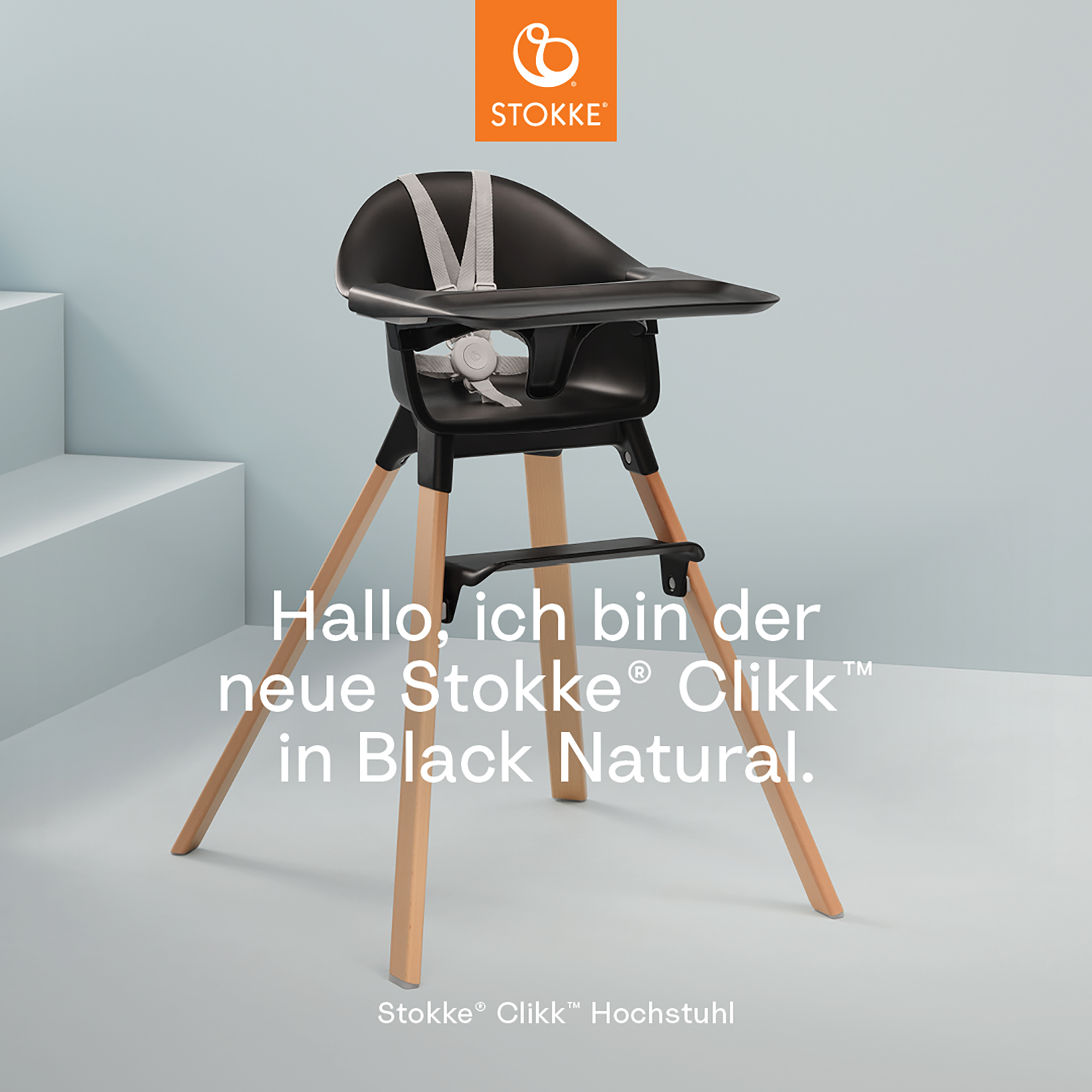 Treppenhochstühle, STOKKE, Schwarz – Produktansicht