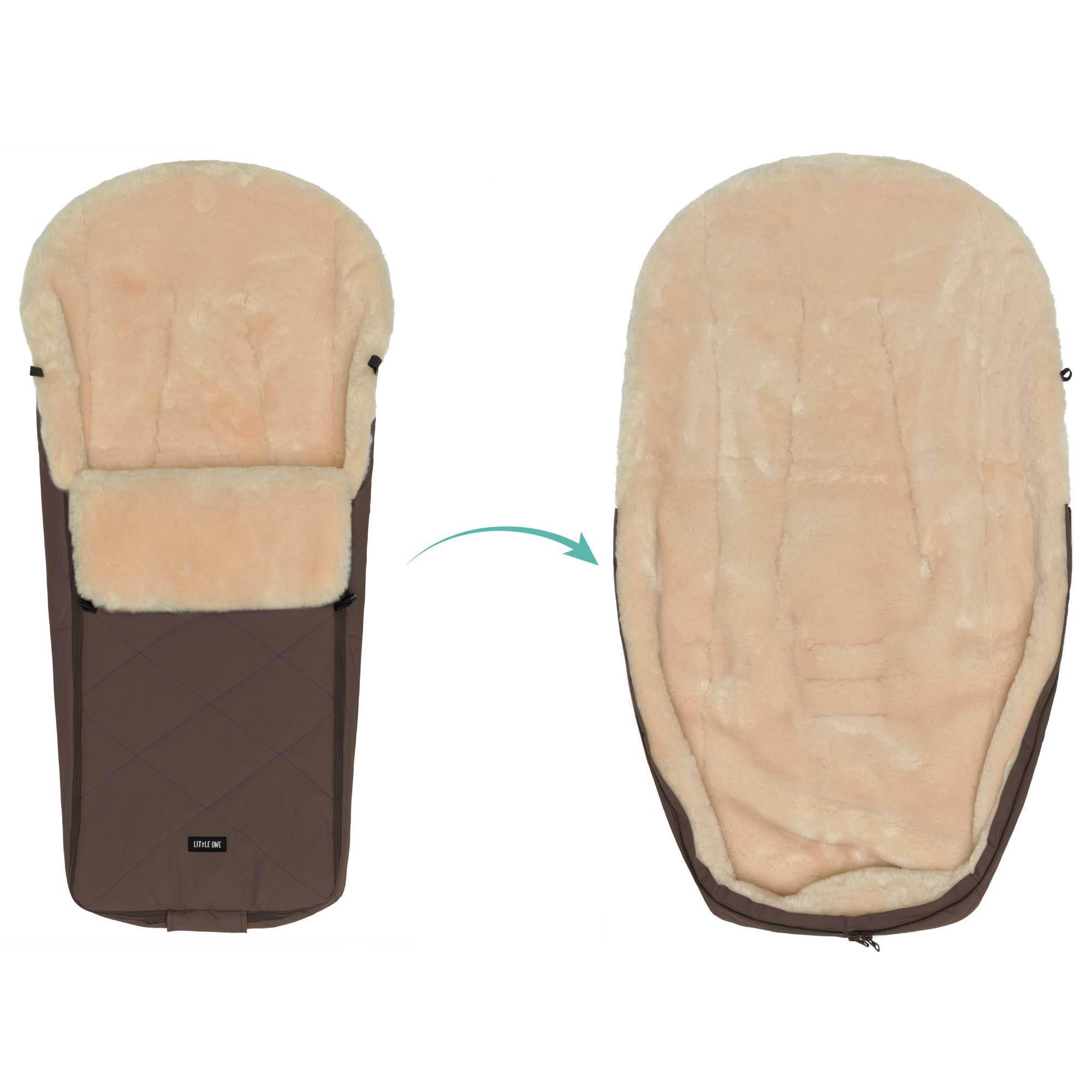 Fußsäcke & Decken, LITTLE ONE, Braun – Produktansicht