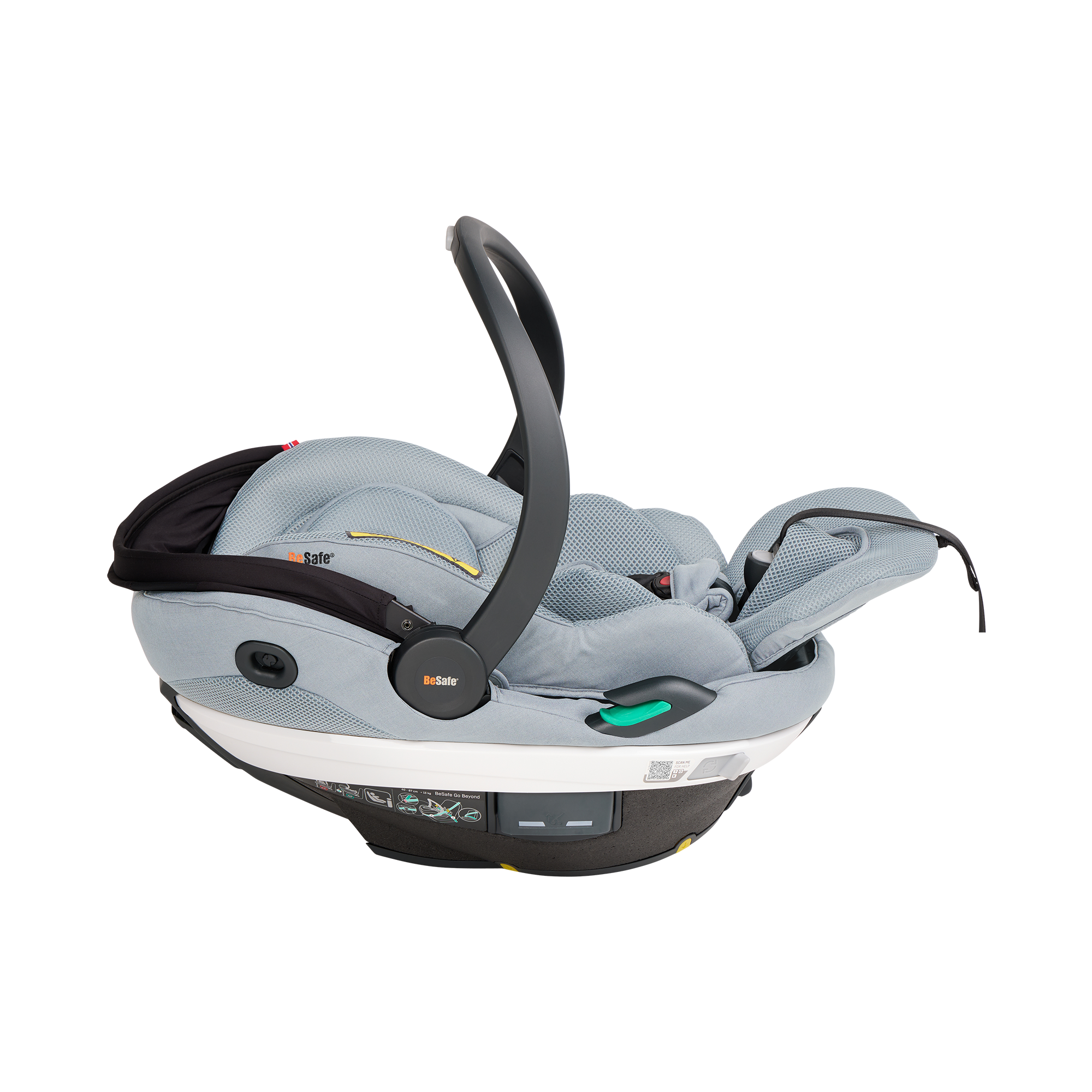 Babyschalen 0-13 kg, Gruppe 0+, BeSafe, Schwarz – Produktansicht