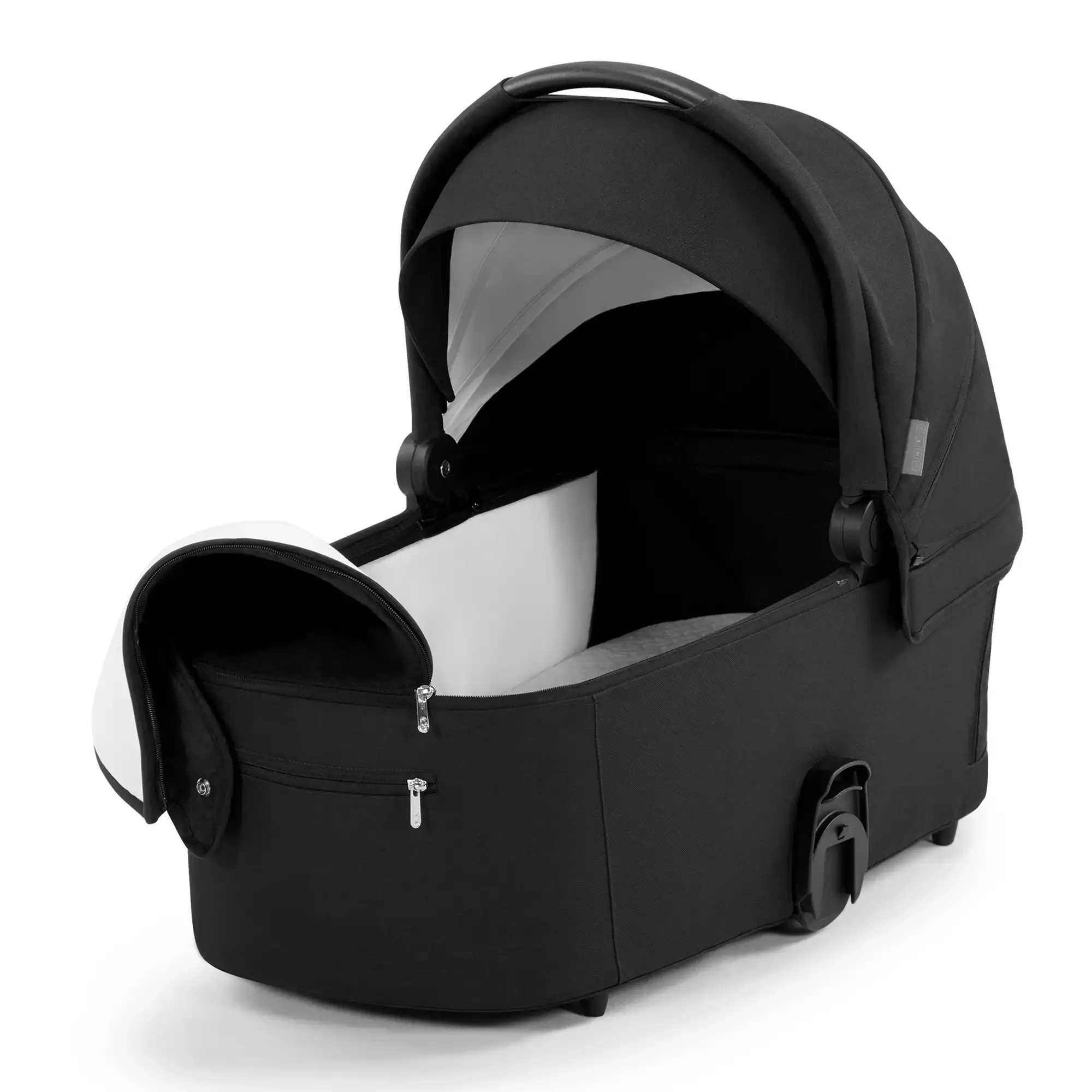 Kinderwagen schwarz, Kinderkraft, Schwarz – Besonderheit: große Babywanne mit doppelter Belüftung