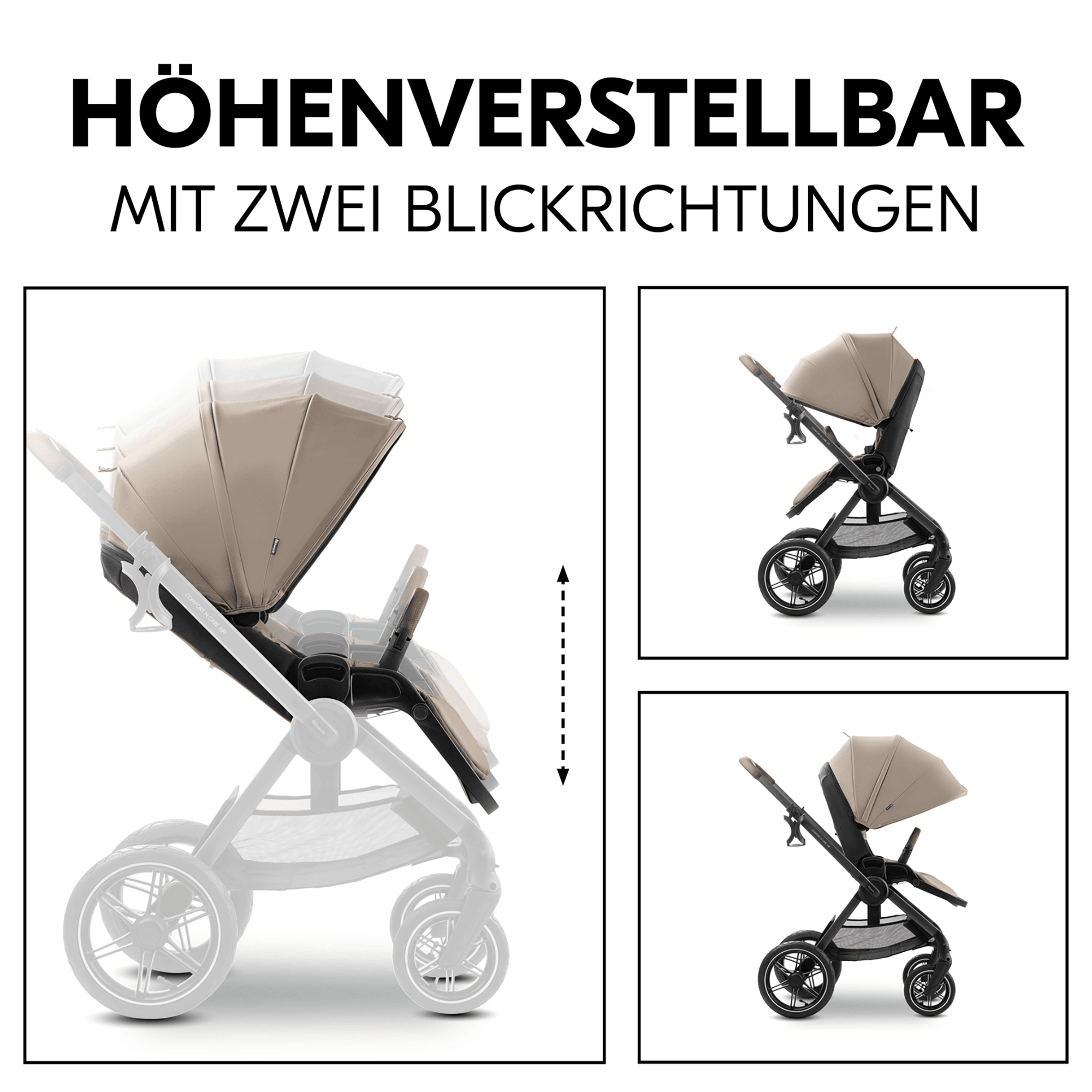 Kombi-Kinderwagen, hauck, Beige – Produktansicht
