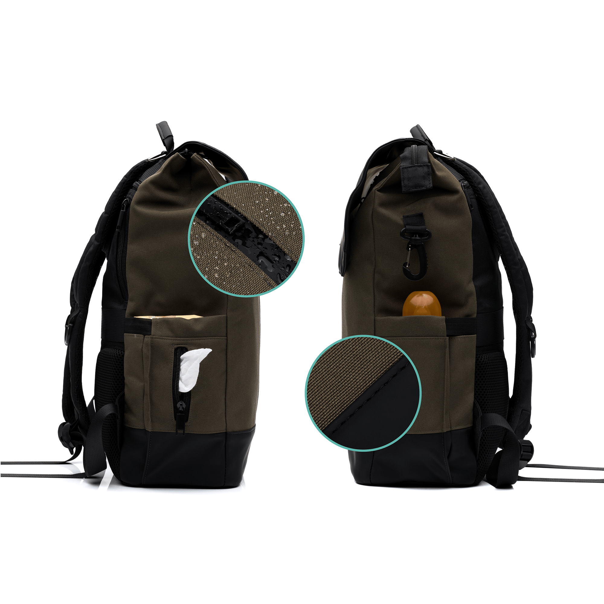 Wickelrucksäcke, LITTLE ONE, Grün – Produktansicht