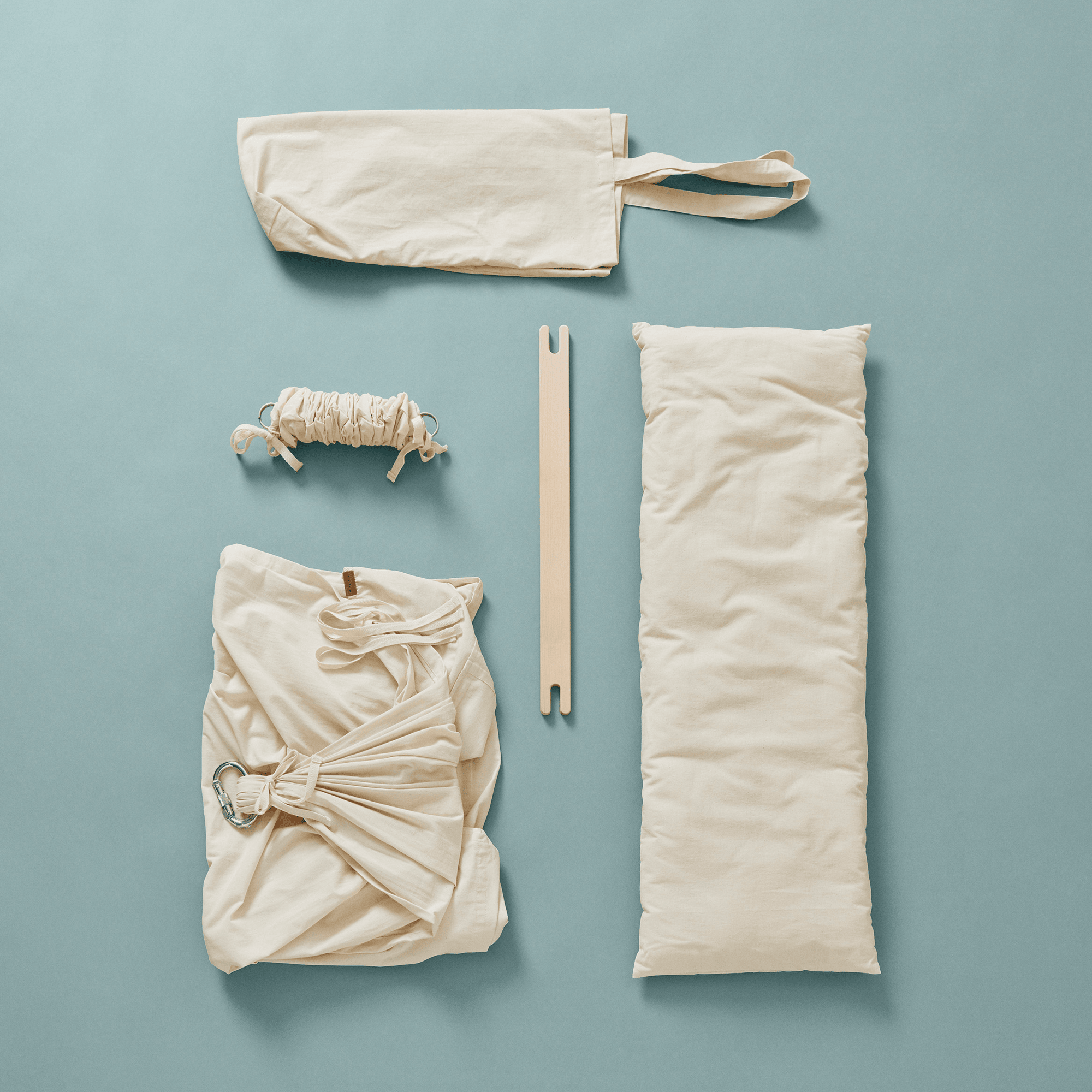 Federwiege, MEMBANTU, Beige – Produktansicht