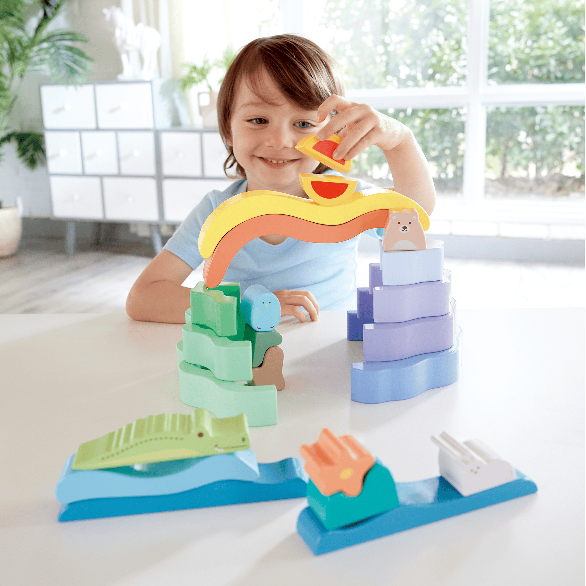 Konstruktionsspielzeug, Hape, Mehrfarbig – Produktansicht