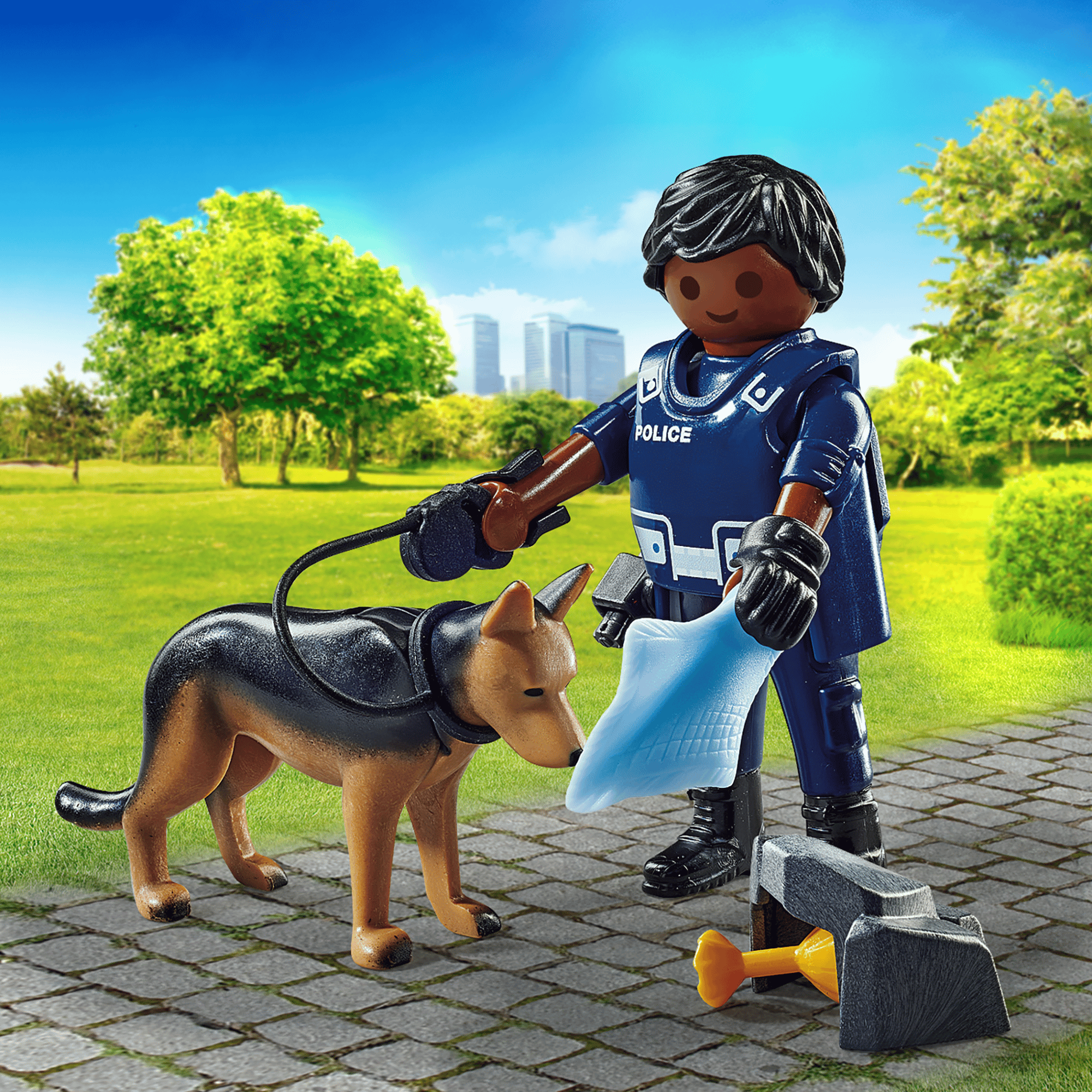 Polizist mit Spürhund playmobil 2000584381401 1