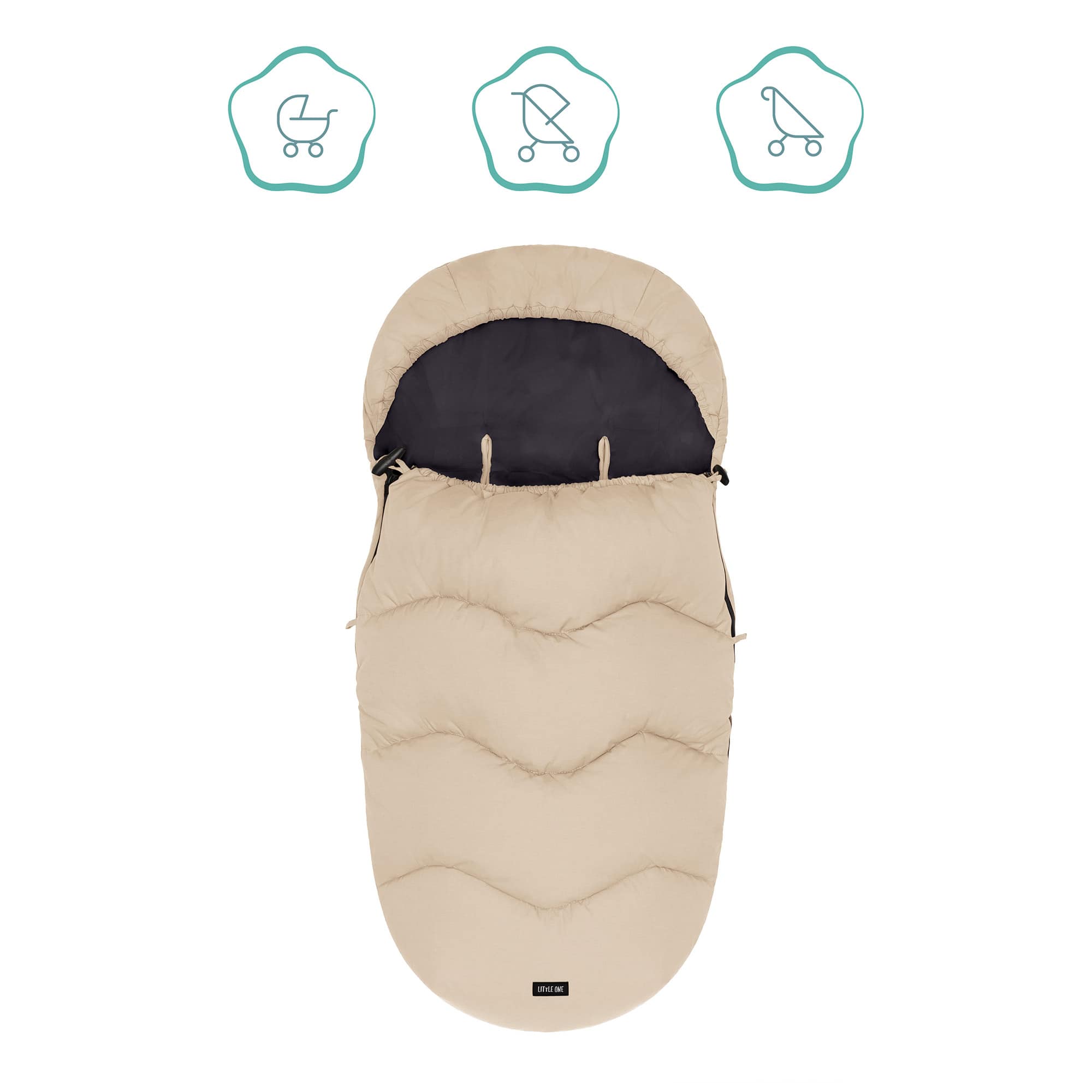 Fußsäcke, LITTLE ONE, Beige – Produktansicht