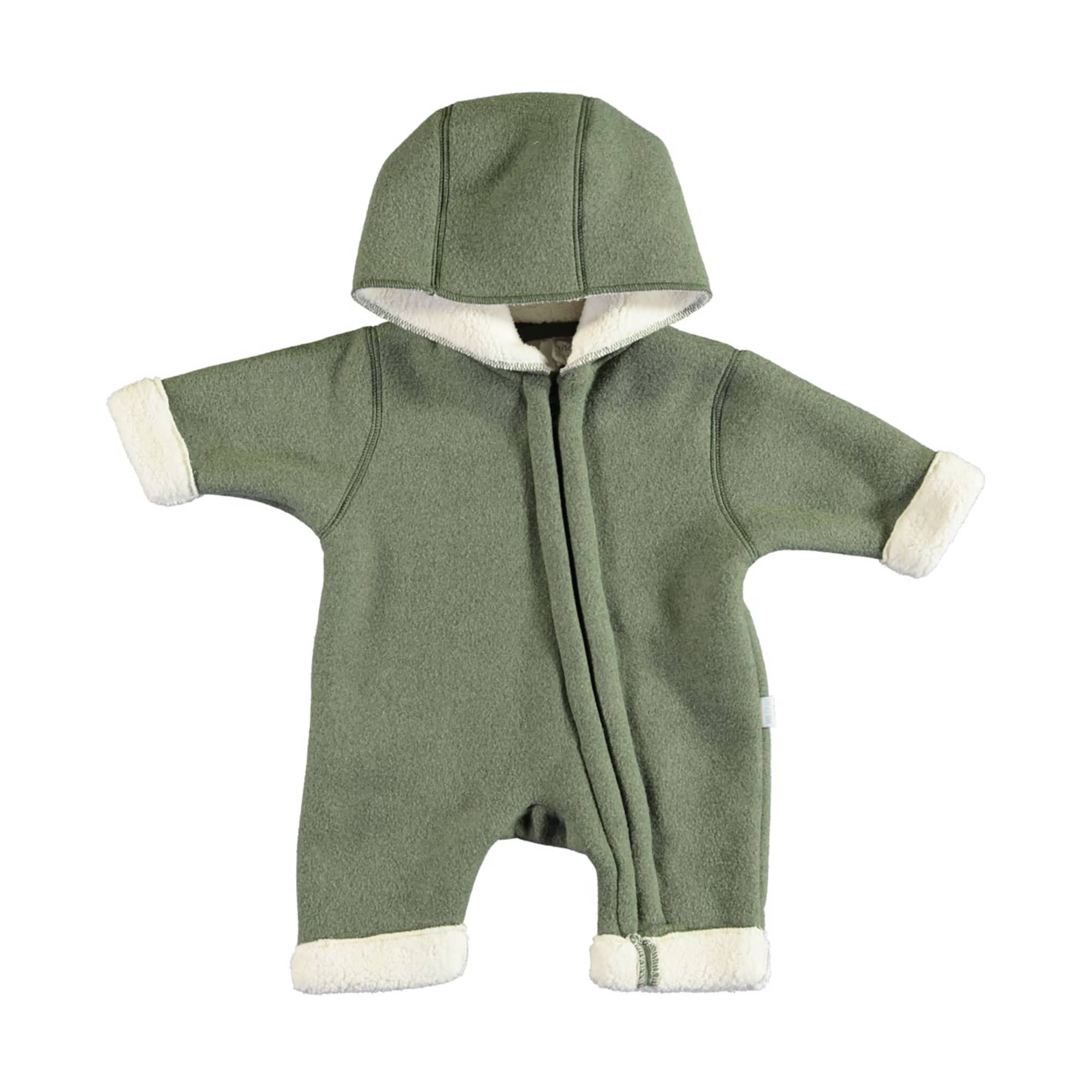 Wollwalk Overalls, LITTLE ONE, Grün – Produktansicht