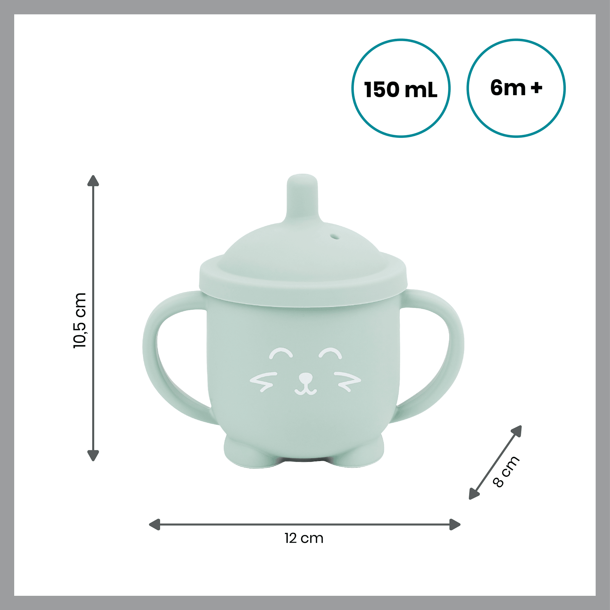 Trinklernbecher ab 4 Monate, babymoov, Grün – Produktansicht