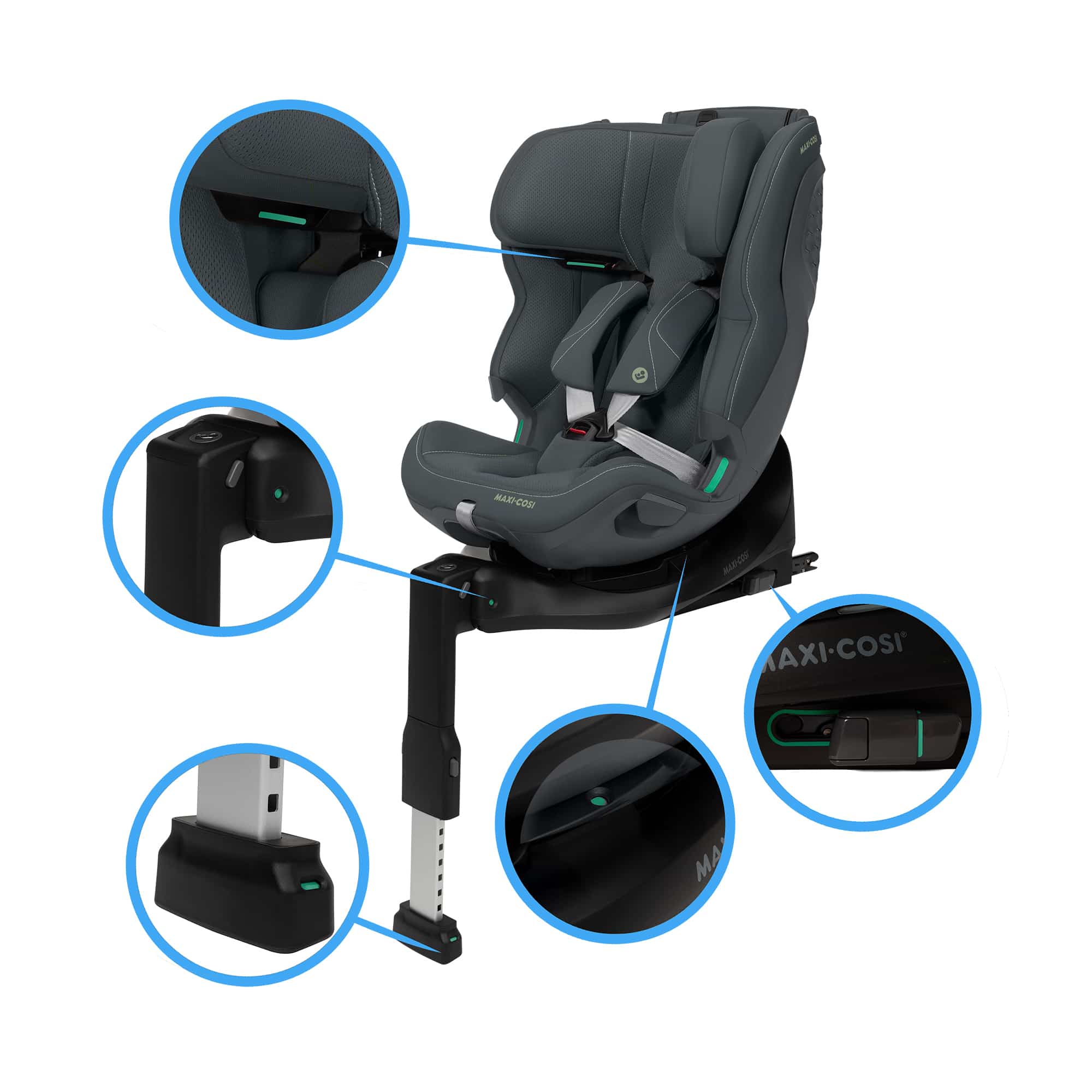 Maxi-Cosi™ Gruppe 1/2/3, MAXI-COSI Premium, Schwarz – Produktansicht
