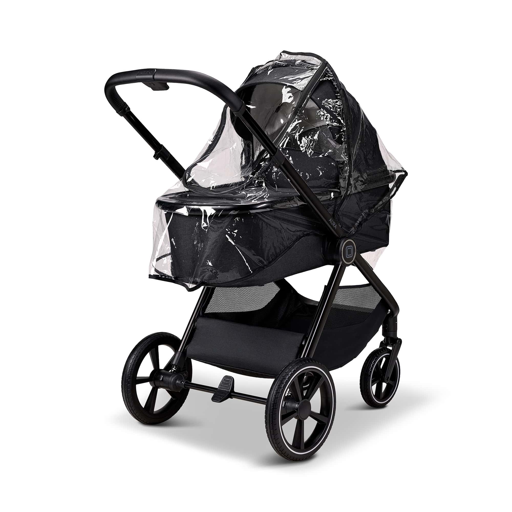 Kombi-Kinderwagen, MOON, Schwarz – Produktansicht