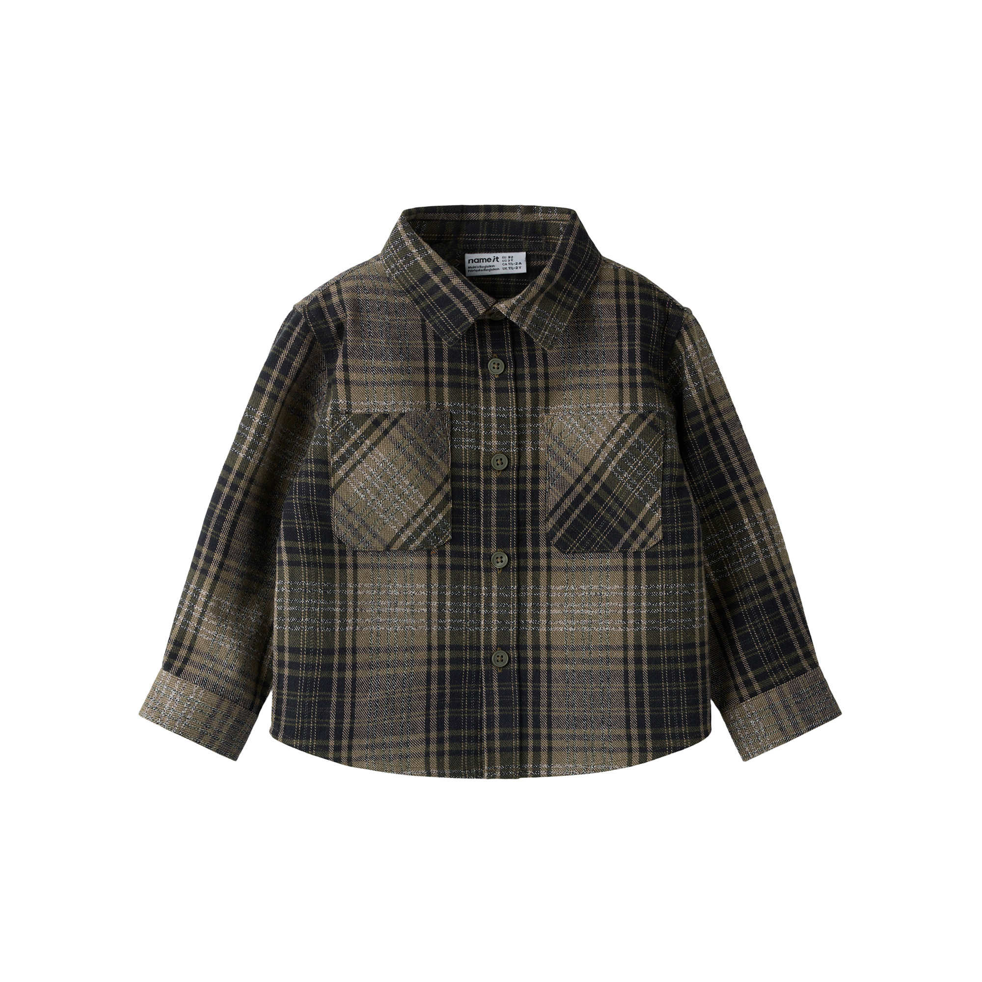 Langarmshirts, name it, Grün – Besonderheit: Ärmelbündchen mit Knopf
