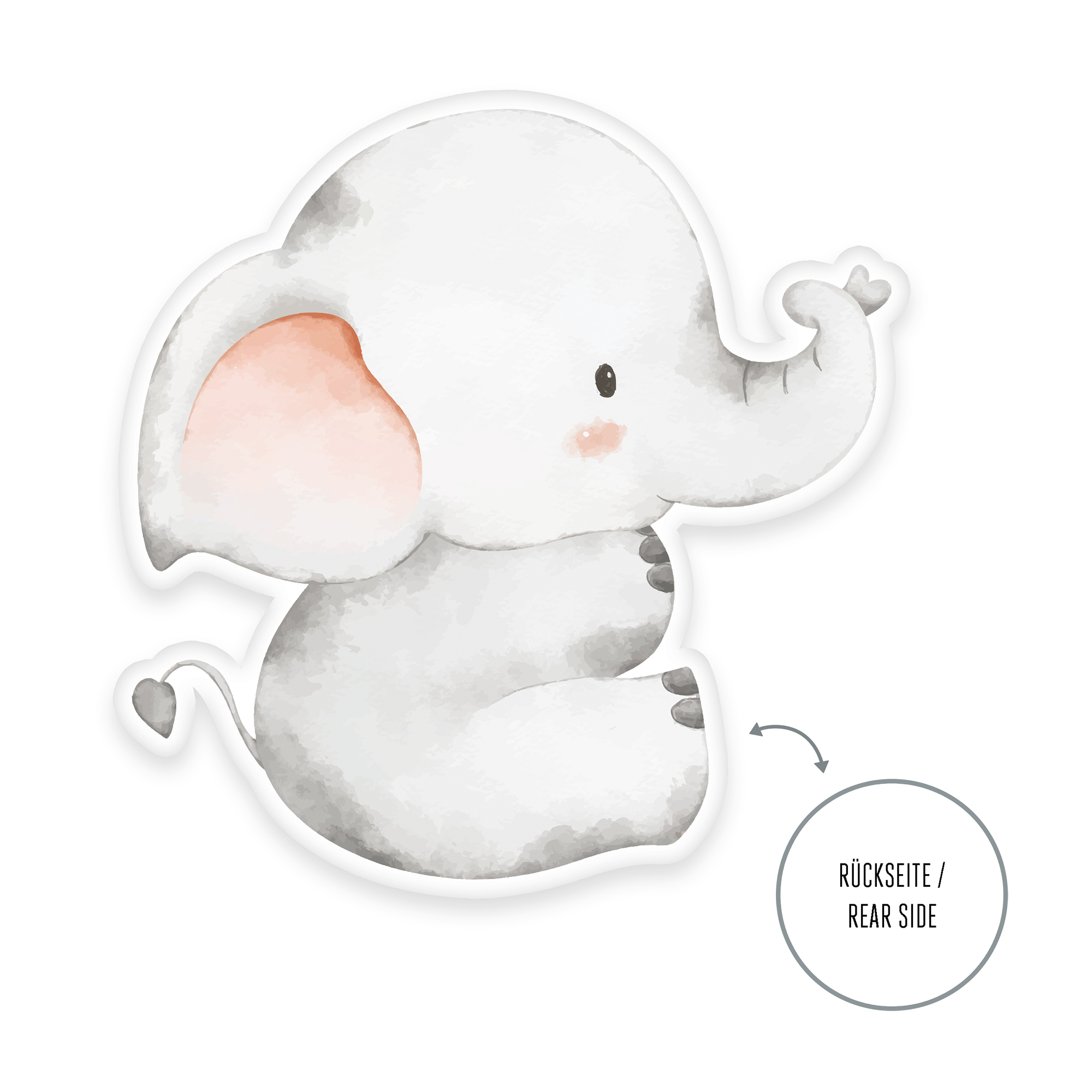 Kuschelkissen, LITTLE ONE, Grau – Besonderheit: niedliches Design